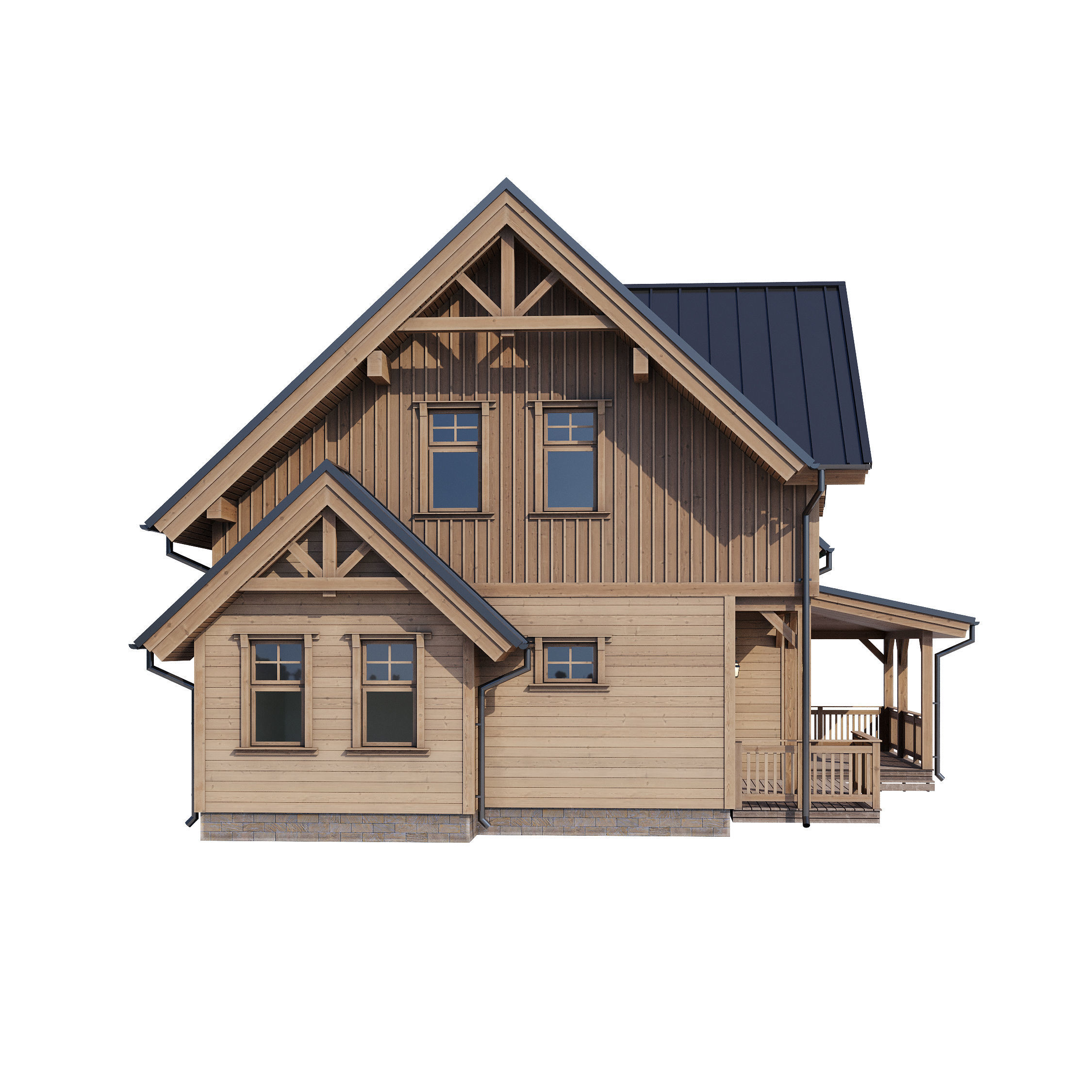 Modern house v52 3D model_12