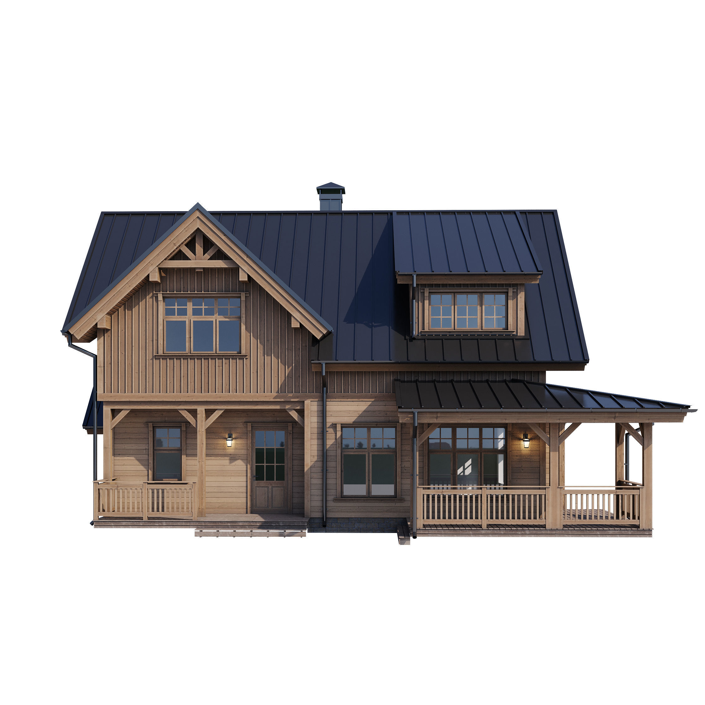 Modern house v52 3D model_9