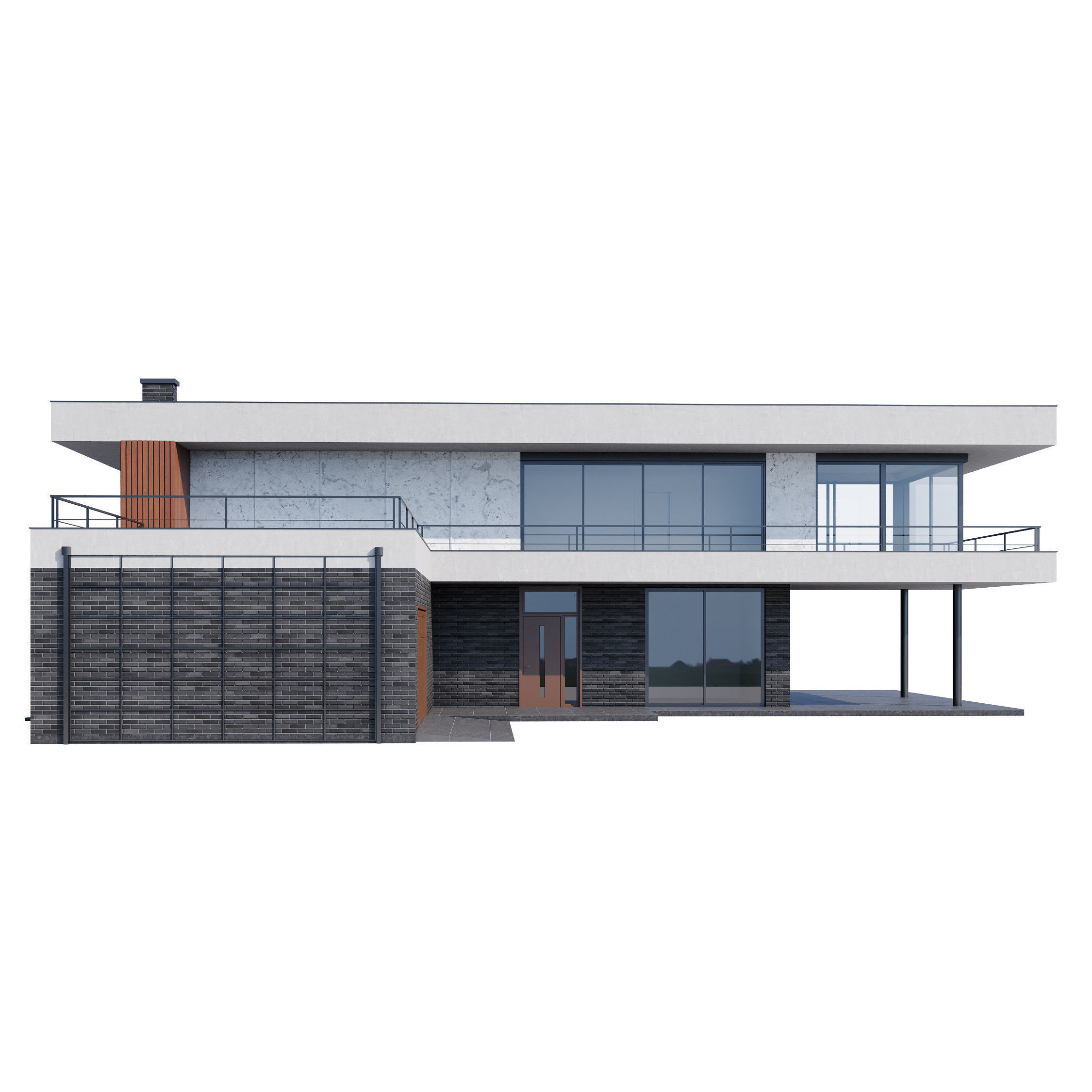 Modern house v55 3D model_14