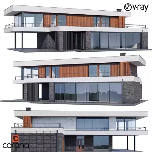Modern house v55 3D model