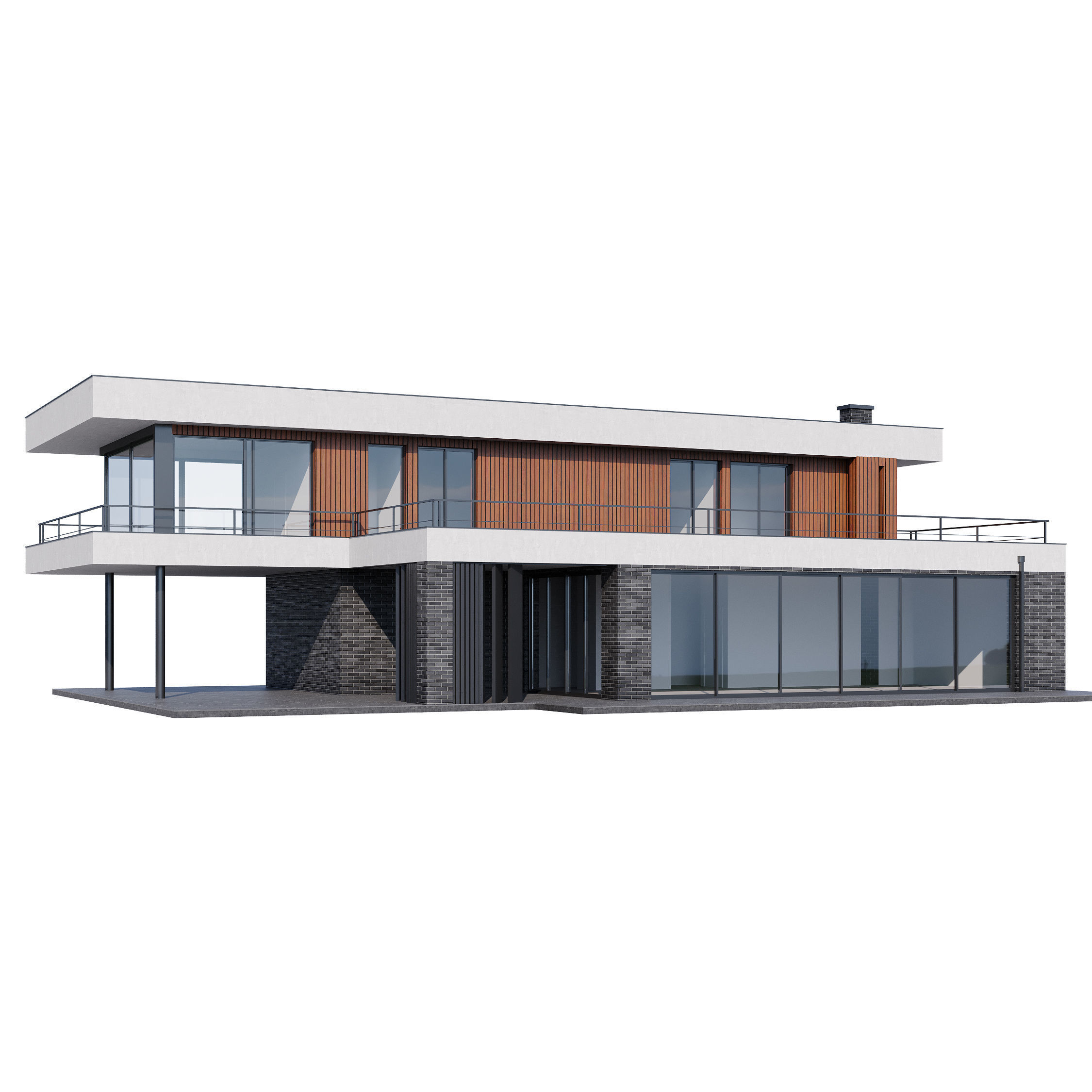 Modern house v55 3D model_10