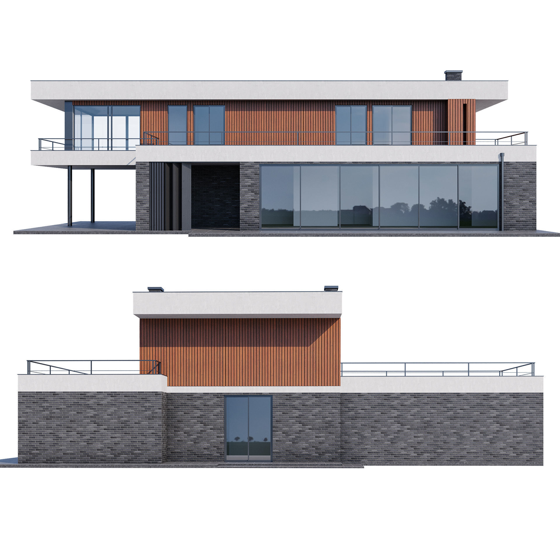 Modern house v55 3D model_4