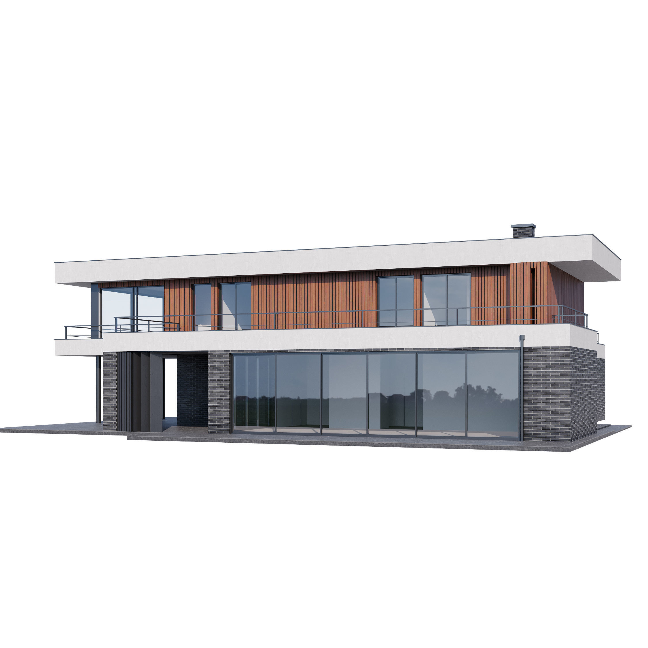 Modern house v55 3D model_11