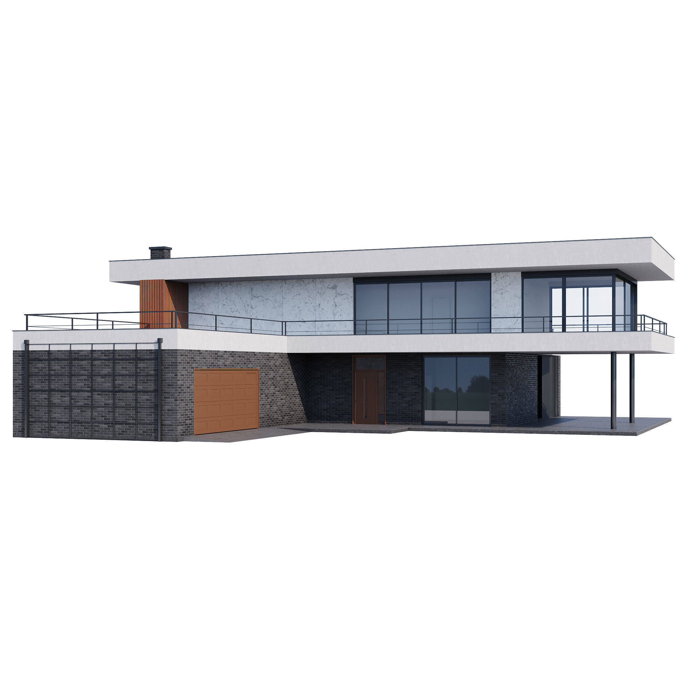 Modern house v55 3D model_12