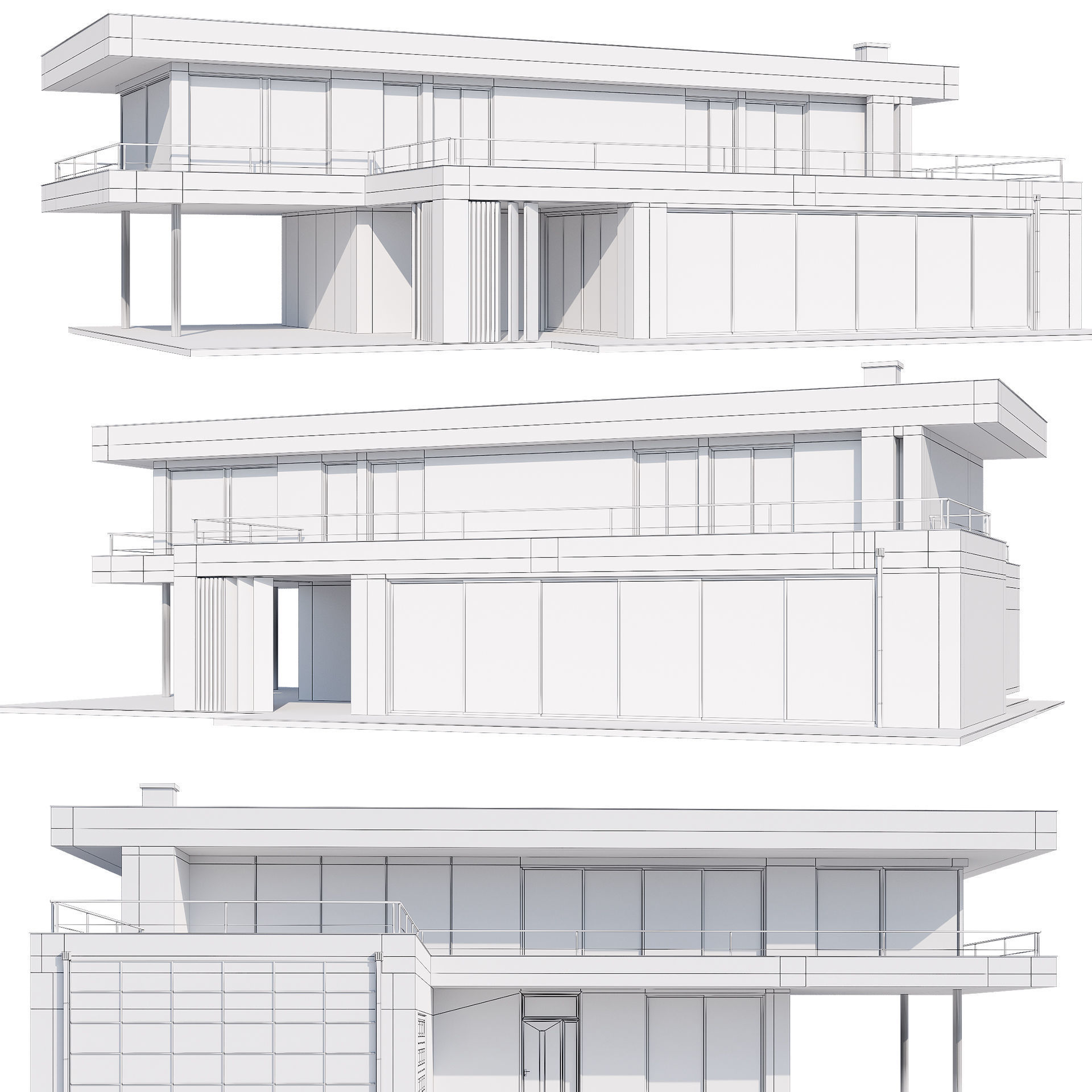 Modern house v55 3D model_7