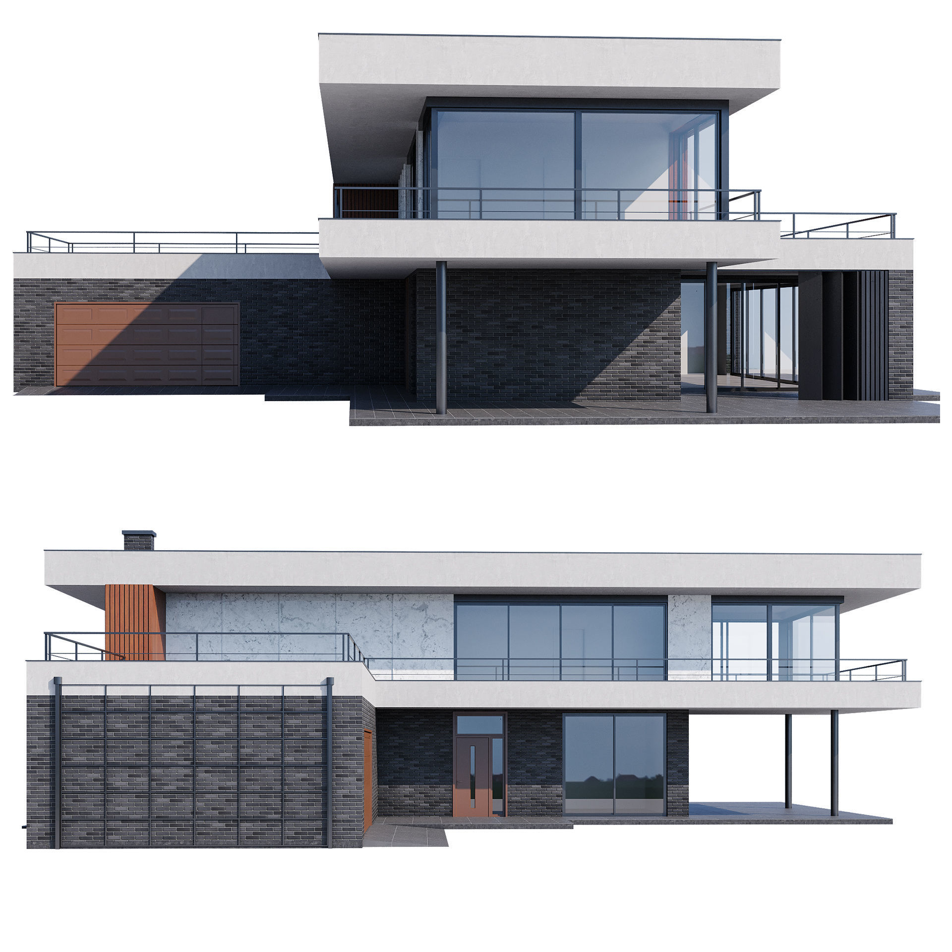 Modern house v55 3D model_3
