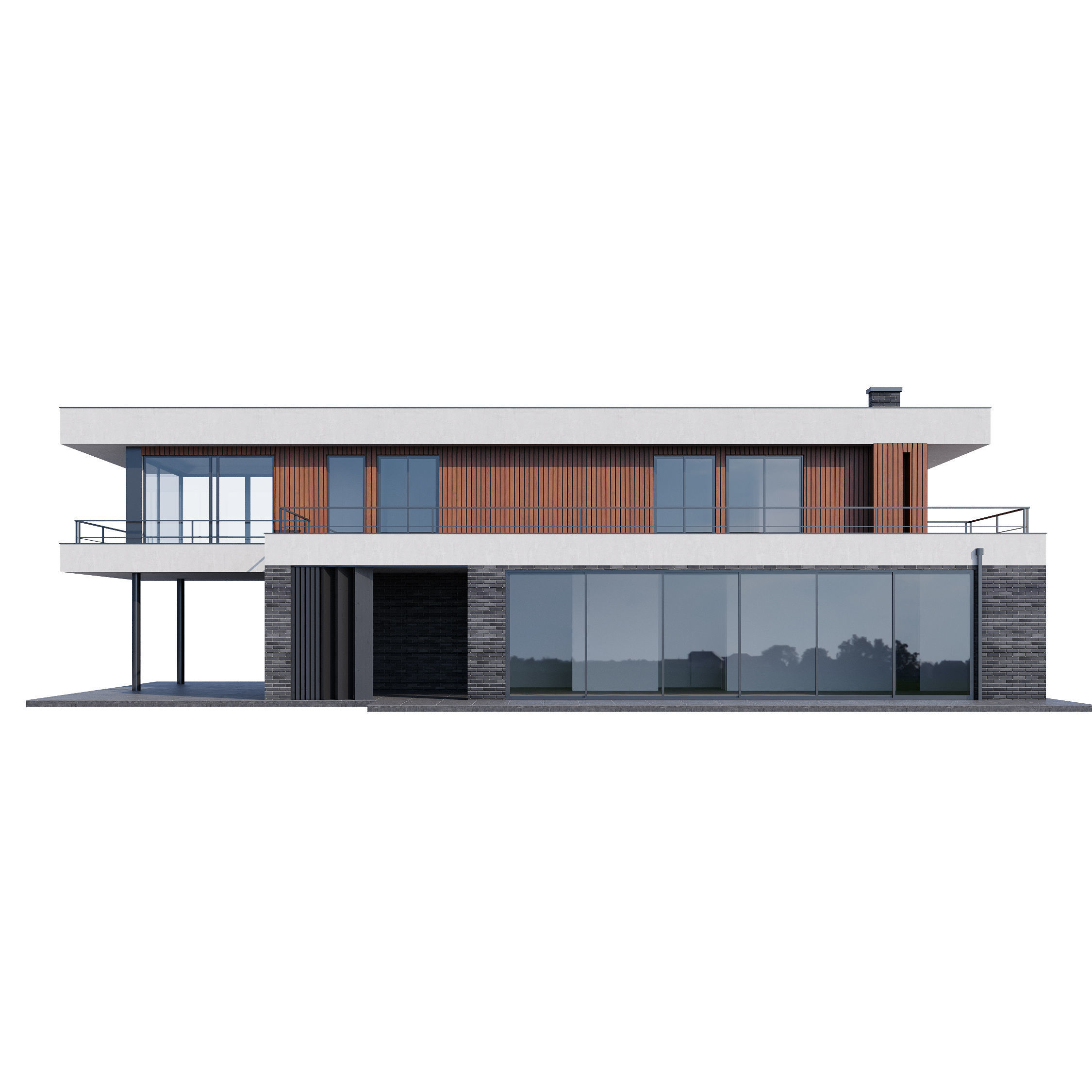 Modern house v55 3D model_16