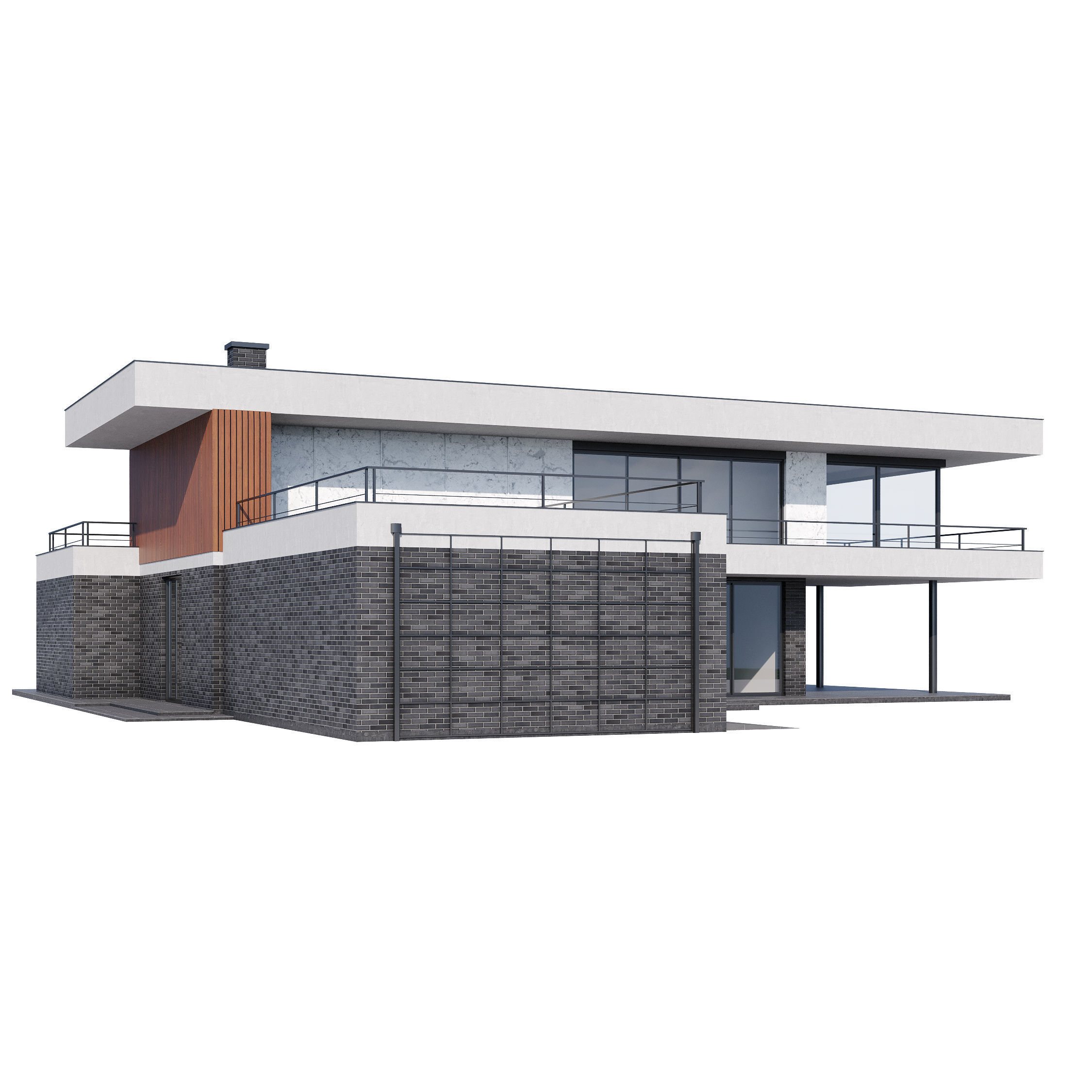 Modern house v55 3D model_8
