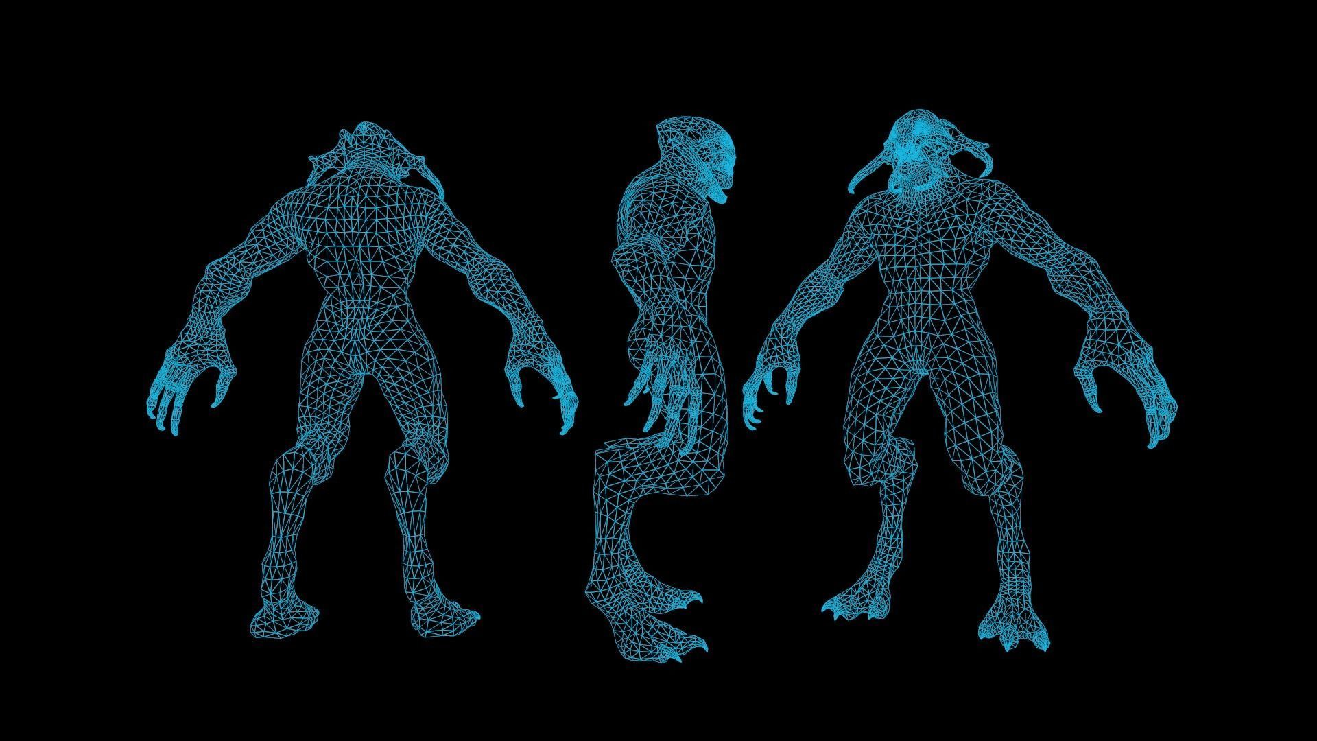 Demon Character 5 Low-poly 3D model_10