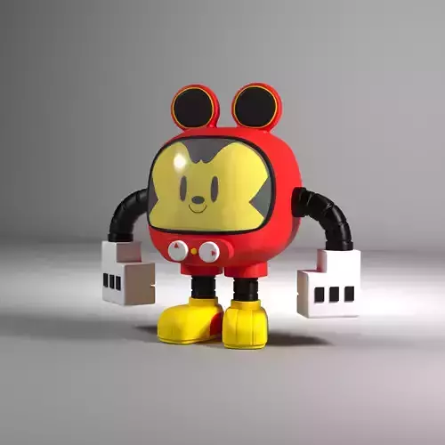 Mickey Mouse Vinyl Figure Low-poly 3D model