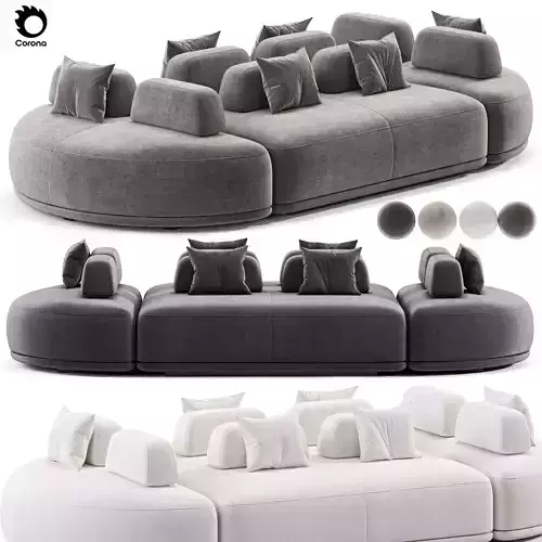 Node Systeme Sofa By Architonic 3D model