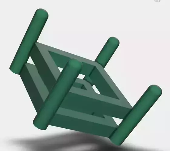 Square Stone Unisex Pendant 