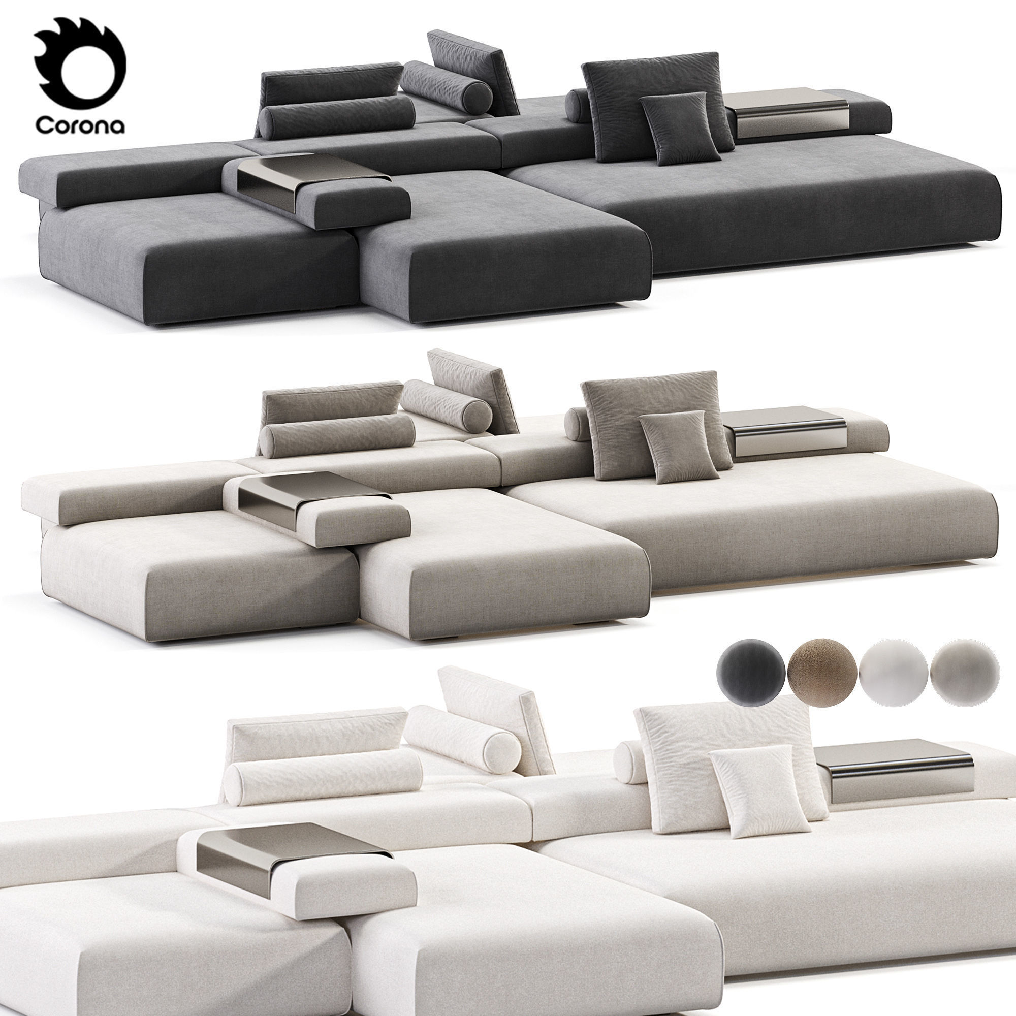 CINDER BLOCK Sofa 3D model_2