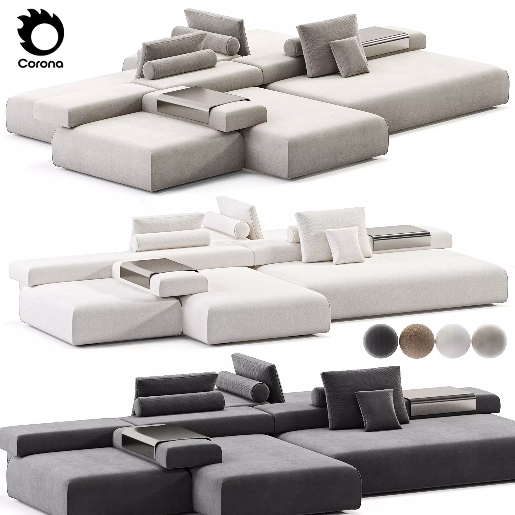 CINDER BLOCK Sofa 3D model_0