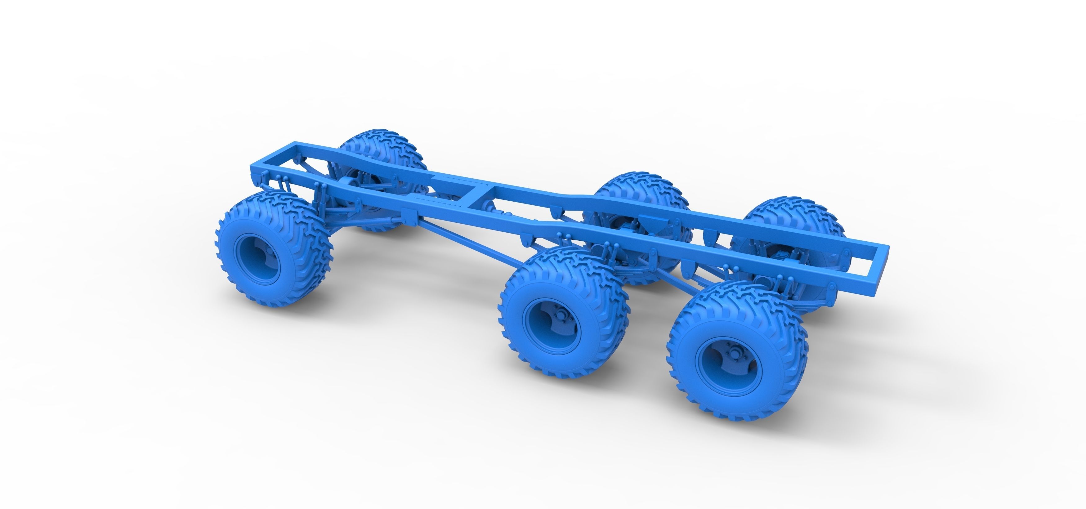 Chassis of 6x6 Monster Truck Version 1 Scale 1 to 25 3D print model_26
