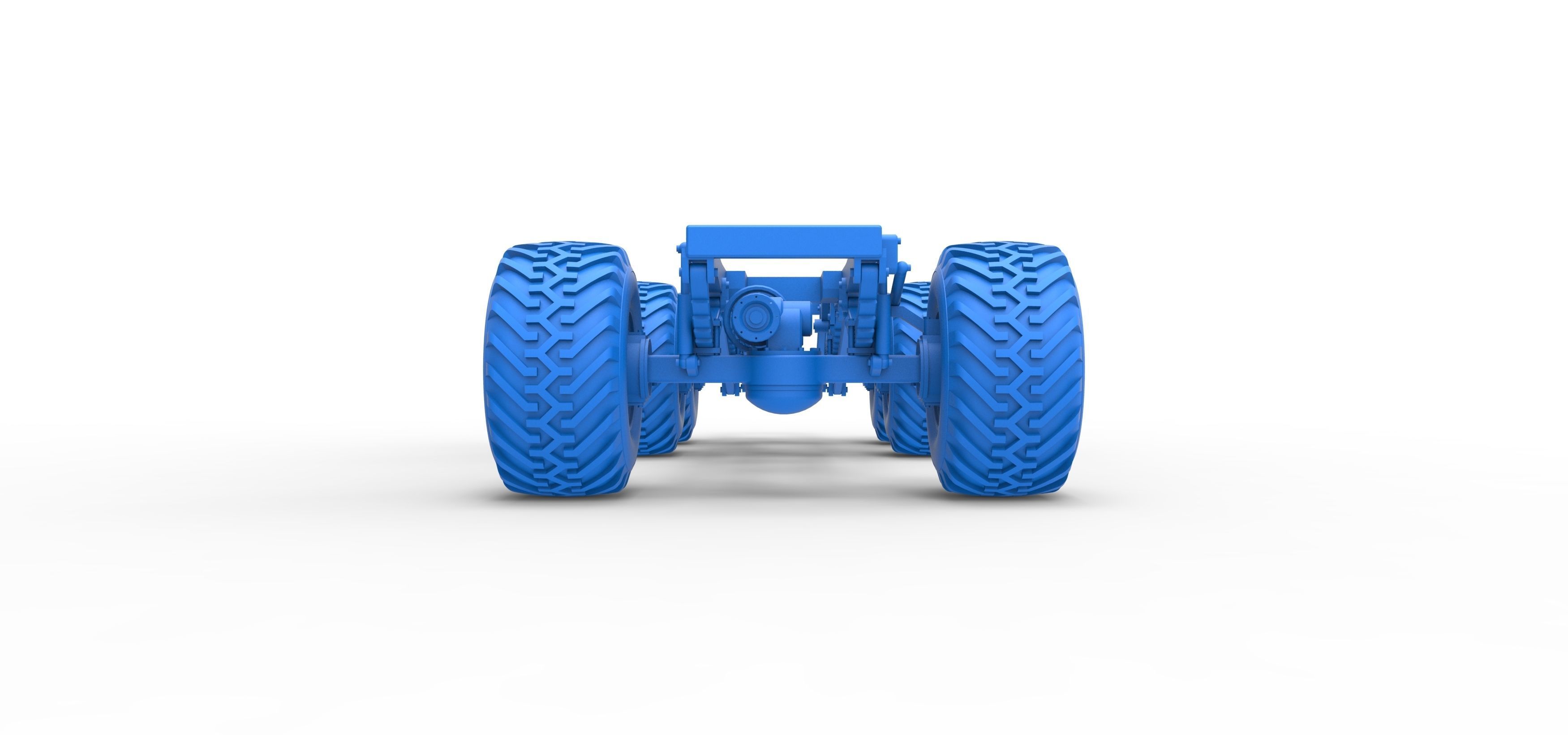 Chassis of 6x6 Monster Truck Version 1 Scale 1 to 25 3D print model_21