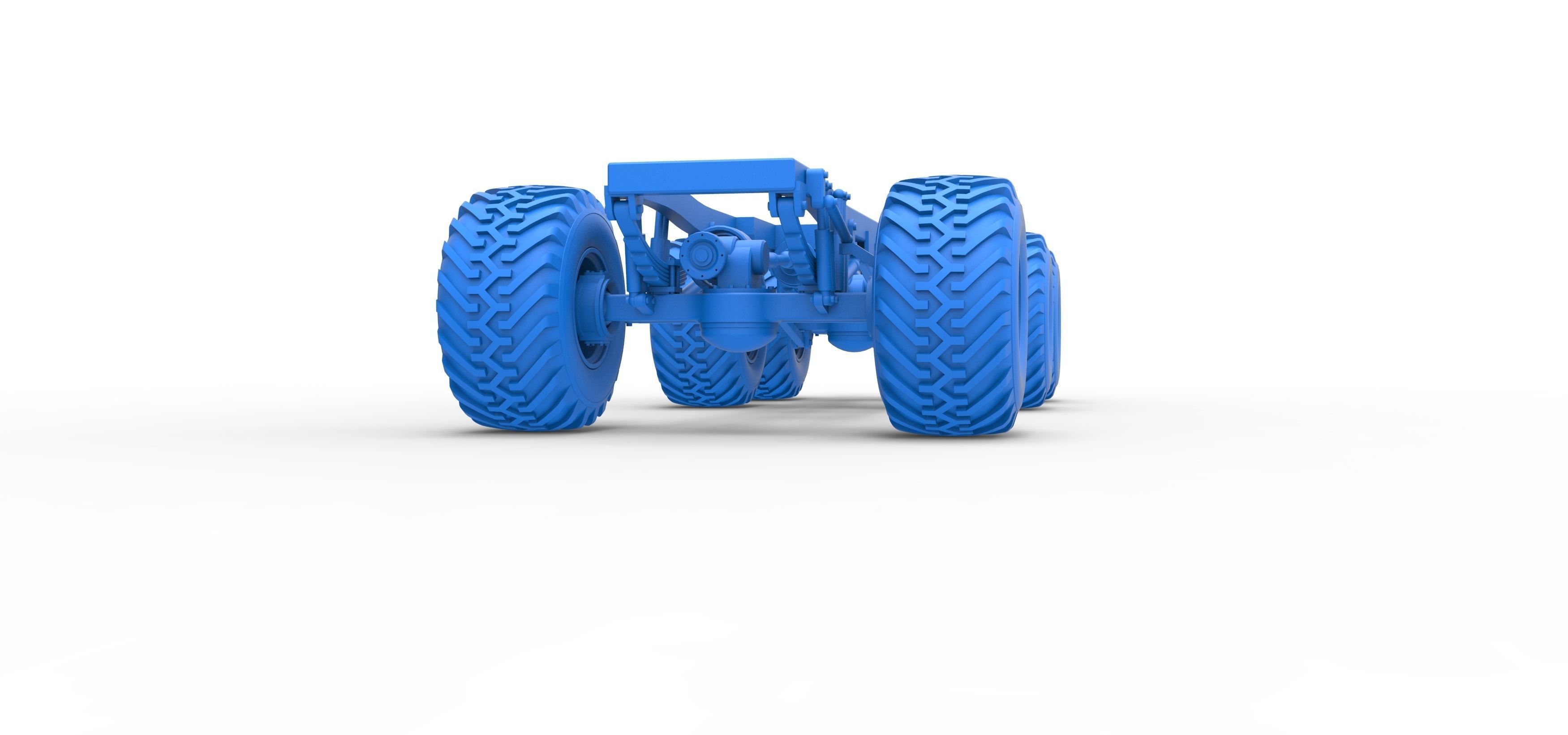 Chassis of 6x6 Monster Truck Version 1 Scale 1 to 25 3D print model_20