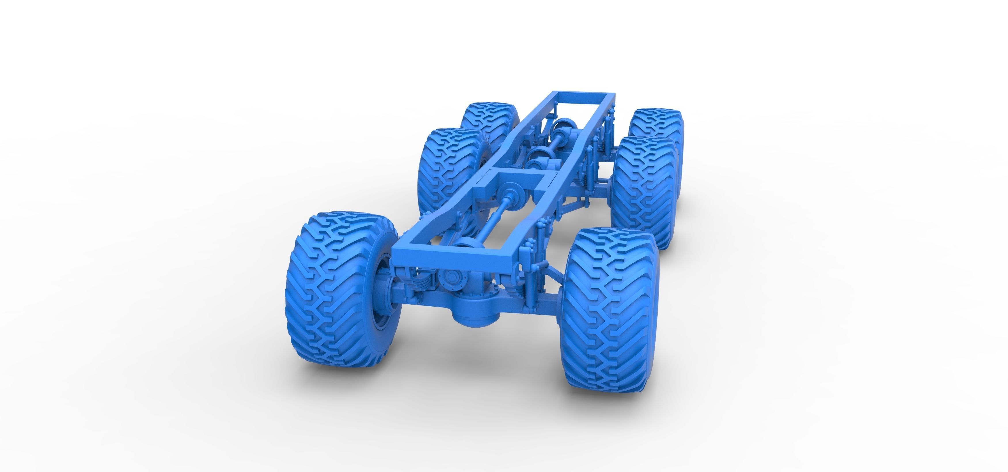 Chassis of 6x6 Monster Truck Version 1 Scale 1 to 25 3D print model_19