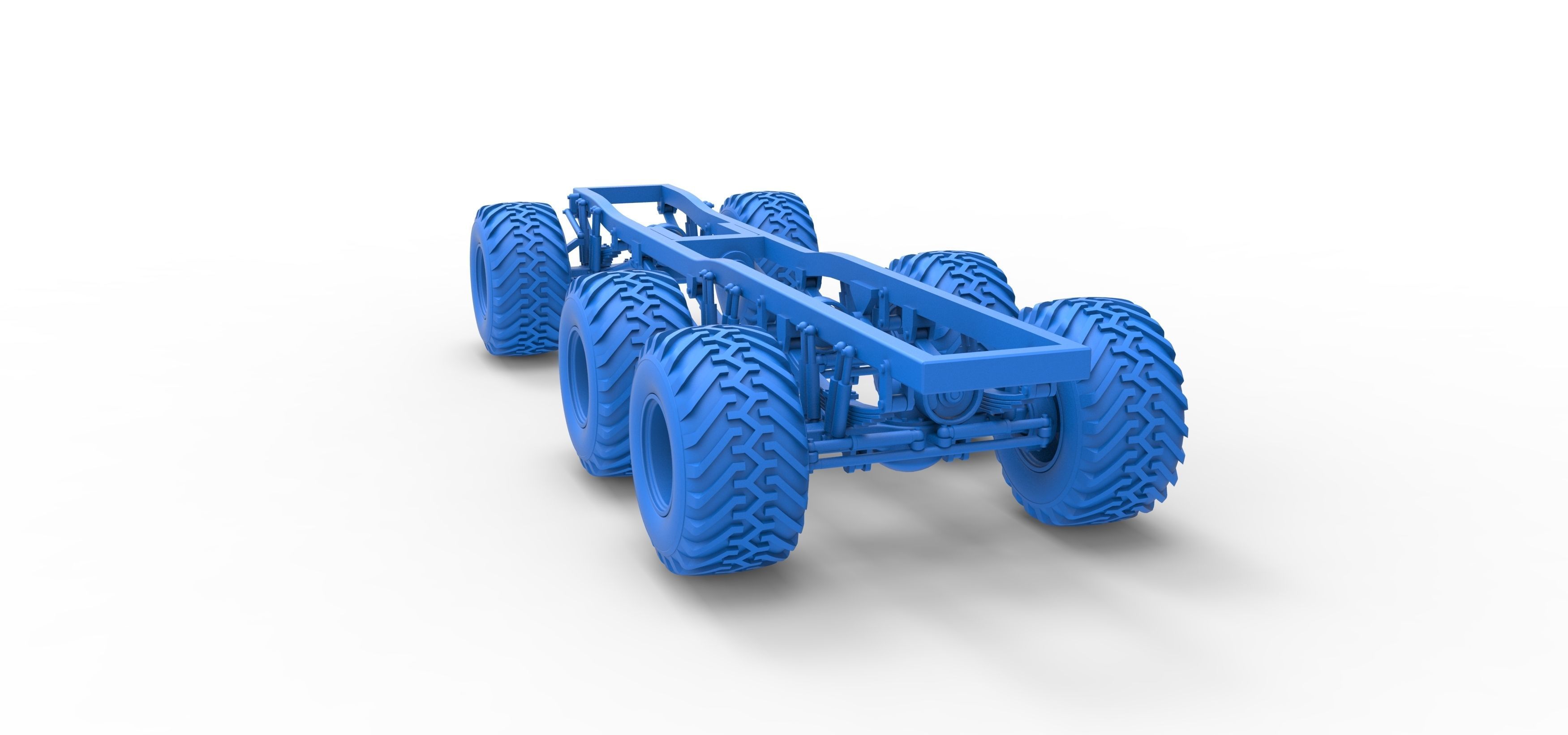 Chassis of 6x6 Monster Truck Version 1 Scale 1 to 25 3D print model_27