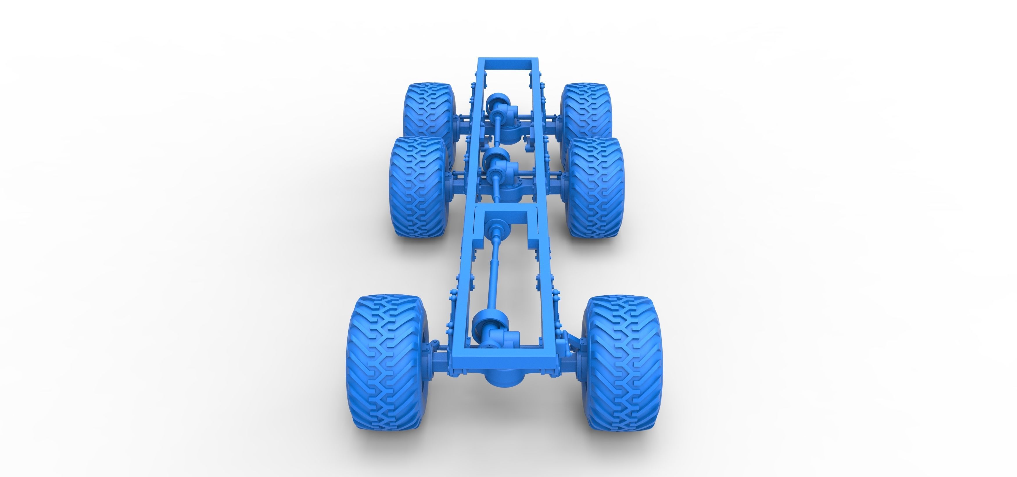 Chassis of 6x6 Monster Truck Version 1 Scale 1 to 25 3D print model_22