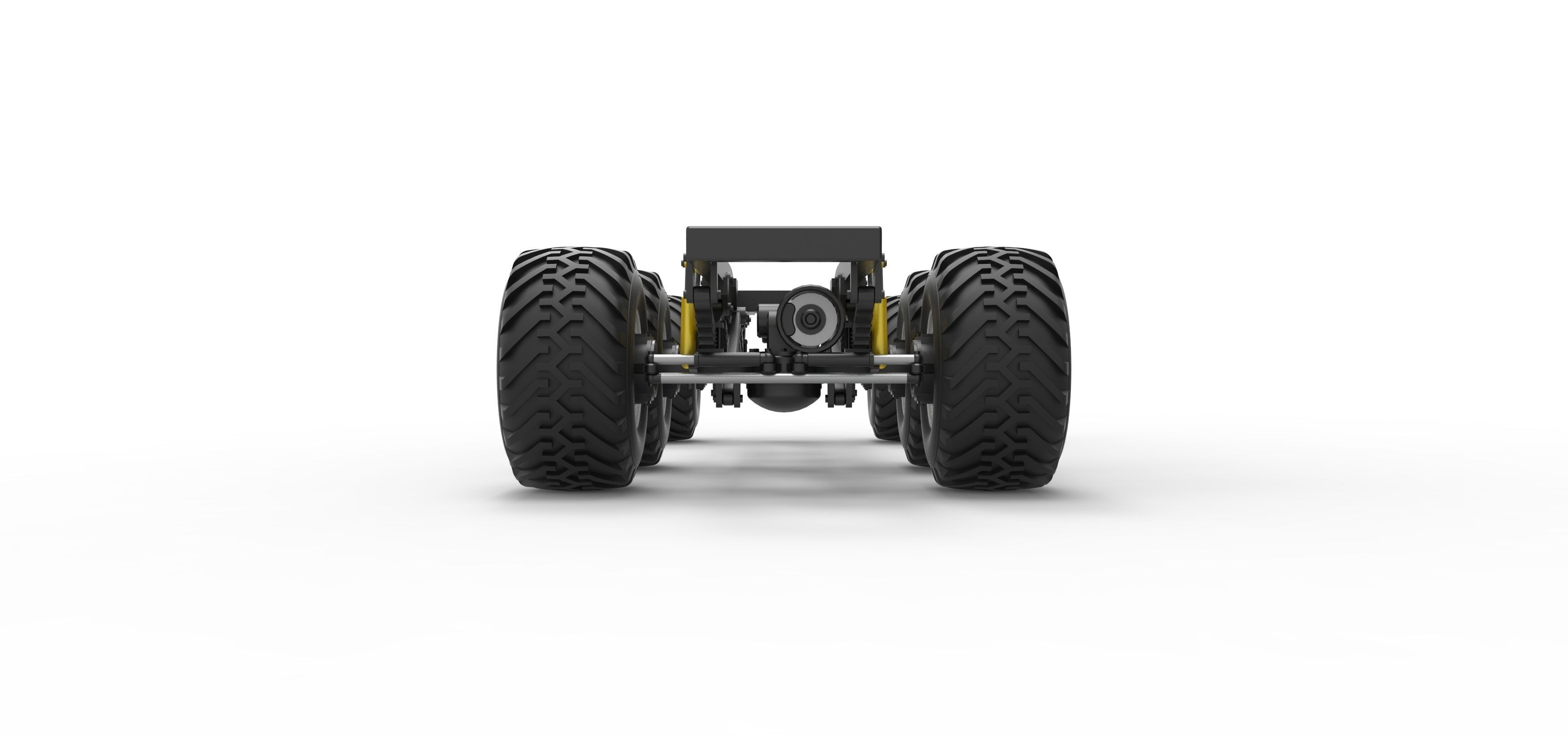Chassis of 6x6 Monster Truck Version 1 Scale 1 to 25 3D print model_13