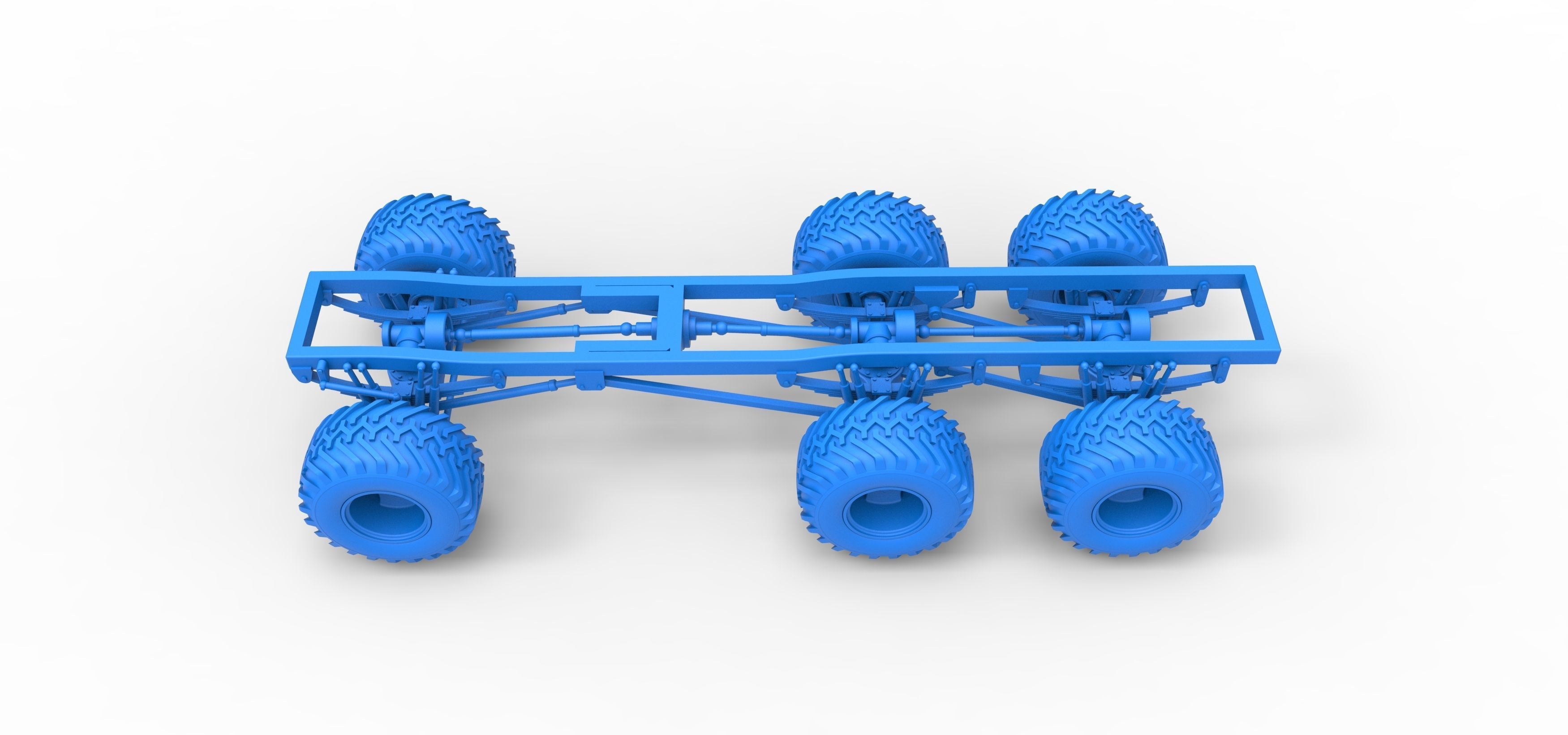 Chassis of 6x6 Monster Truck Version 1 Scale 1 to 25 3D print model_24