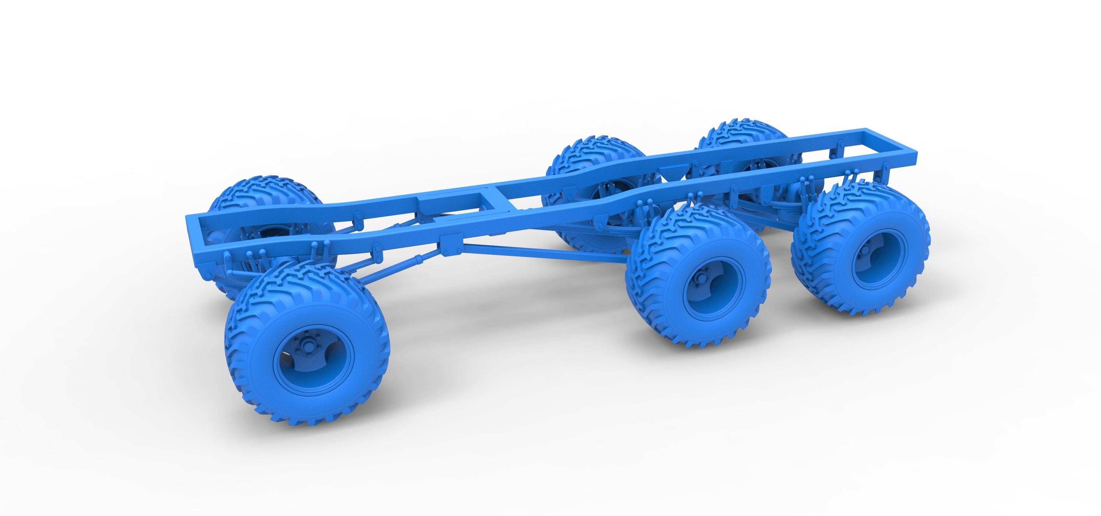 Chassis of 6x6 Monster Truck Version 1 Scale 1 to 25 3D print model_15