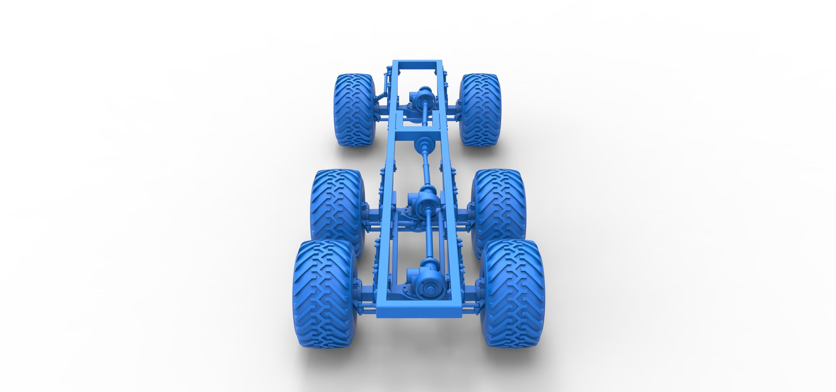 Chassis of 6x6 Monster Truck Version 1 Scale 1 to 25 3D print model_29