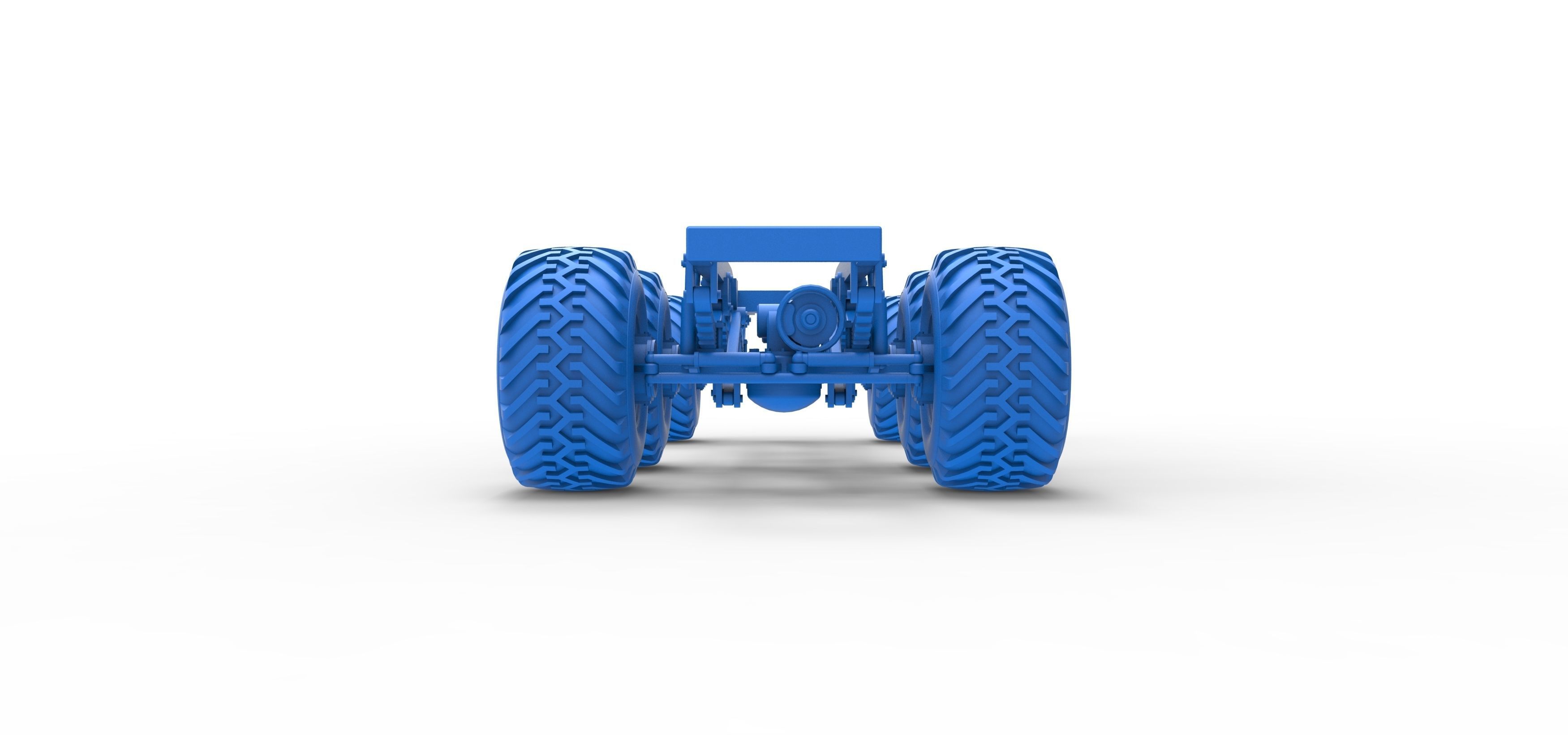 Chassis of 6x6 Monster Truck Version 1 Scale 1 to 25 3D print model_28