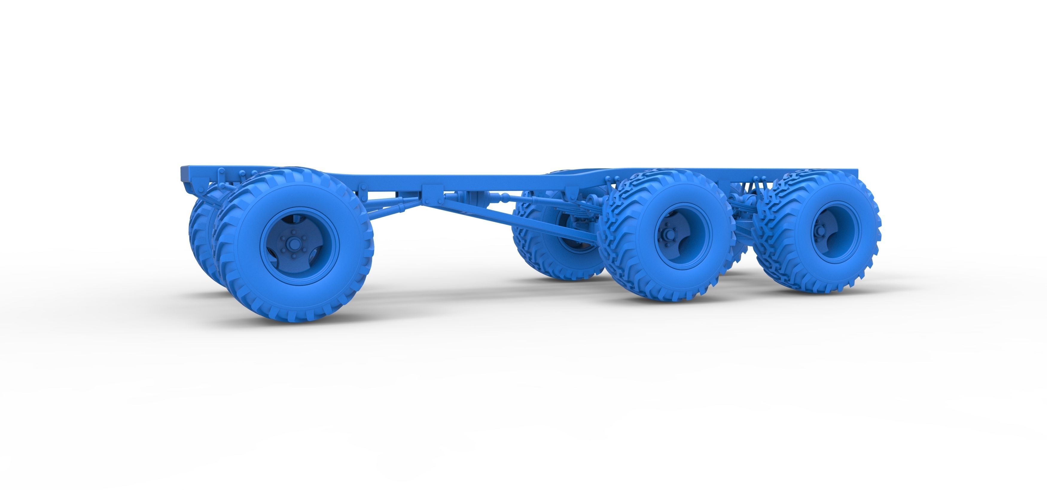 Chassis of 6x6 Monster Truck Version 1 Scale 1 to 25 3D print model_16