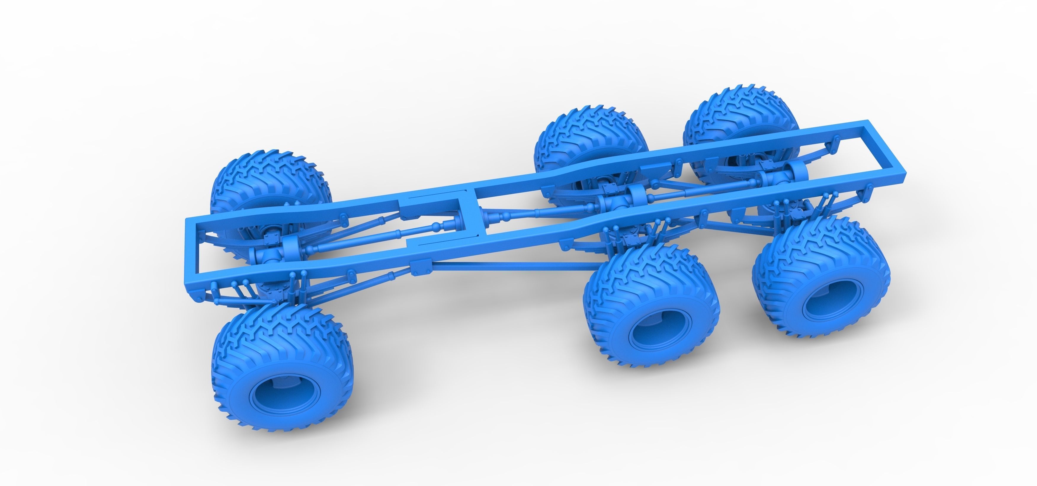 Chassis of 6x6 Monster Truck Version 1 Scale 1 to 25 3D print model_18