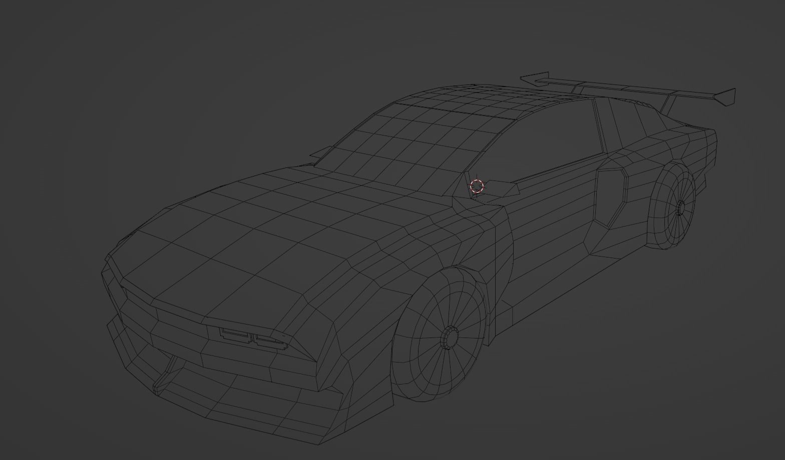 Low poly race car Low-poly 3D model_4