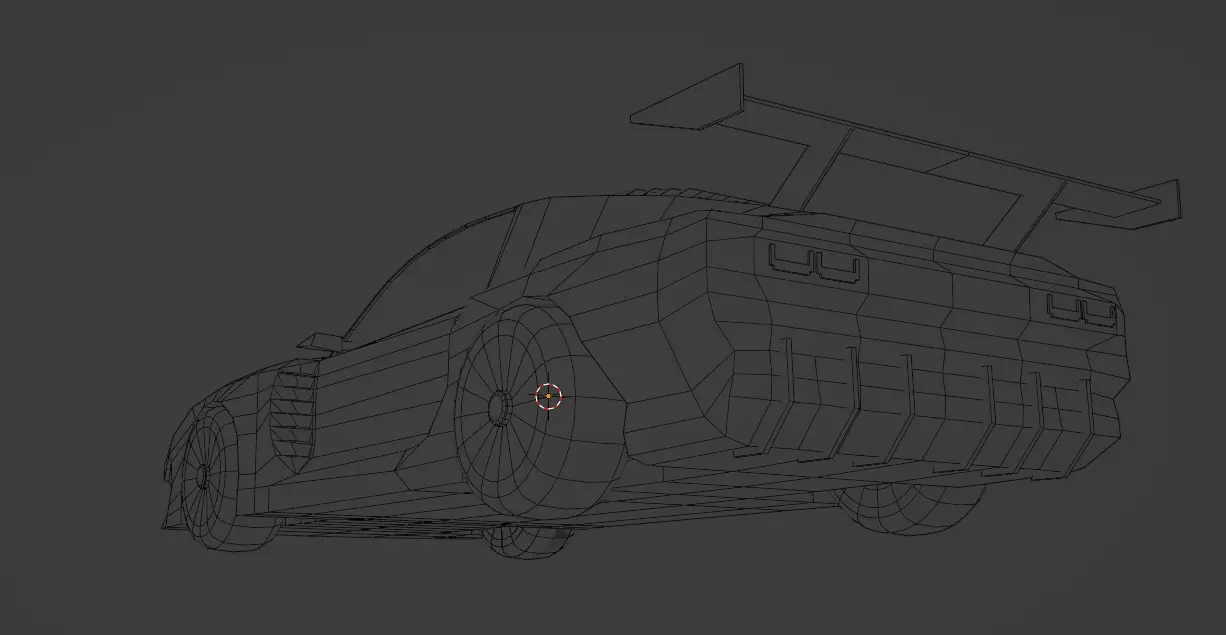 Low poly race car Low-poly 3D model_0