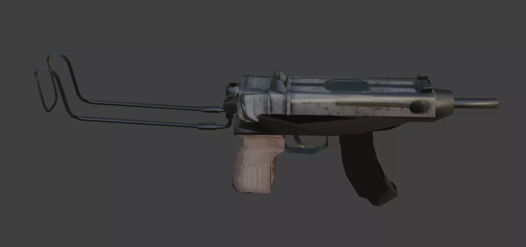 weapon gun skorpion Low-poly 3D model_0