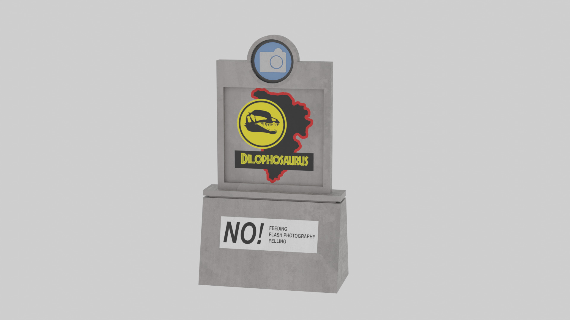 Jurassic Themed - Paddock Signs Pack Low-poly 3D model_4