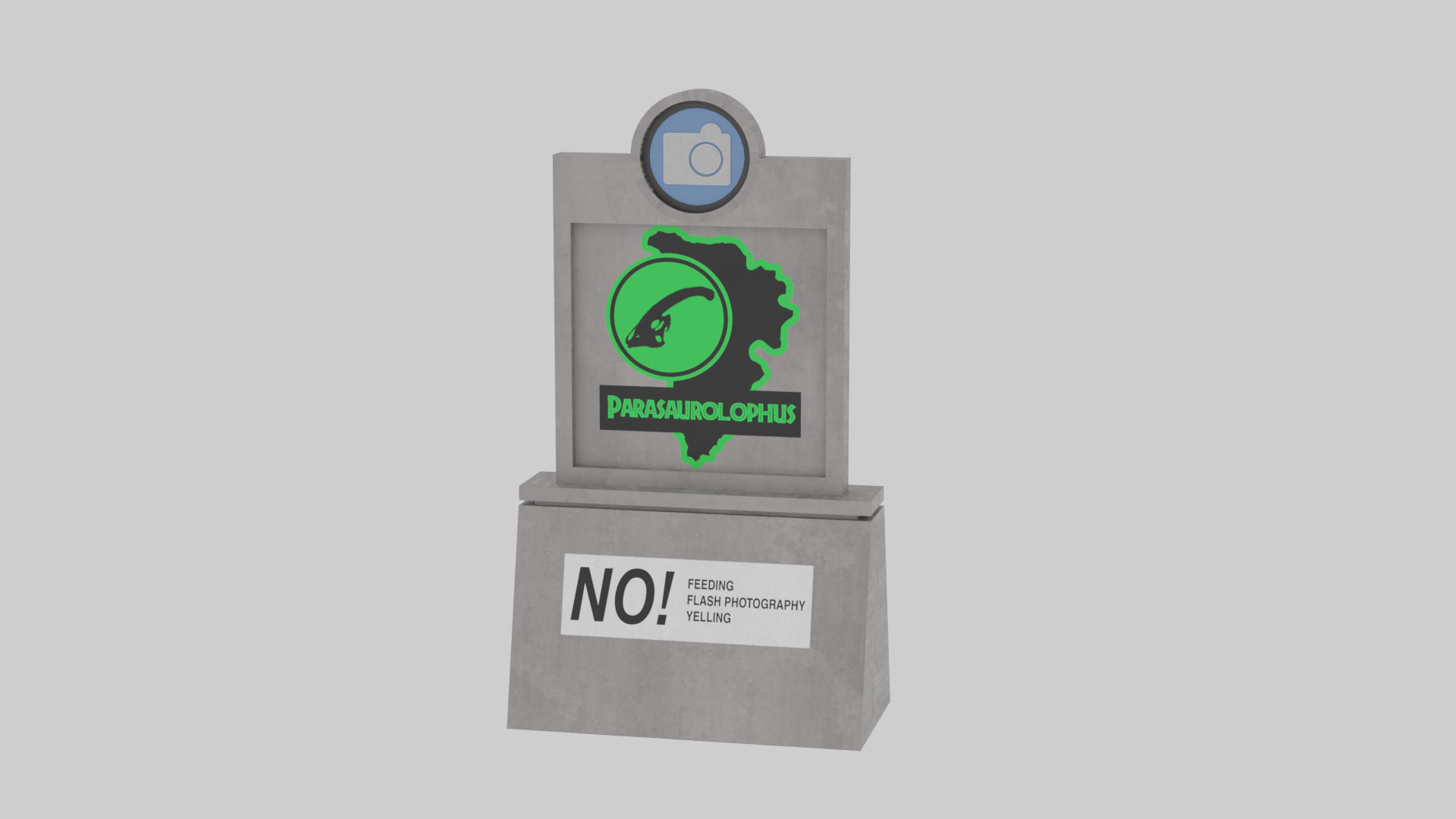 Jurassic Themed - Paddock Signs Pack Low-poly 3D model_5