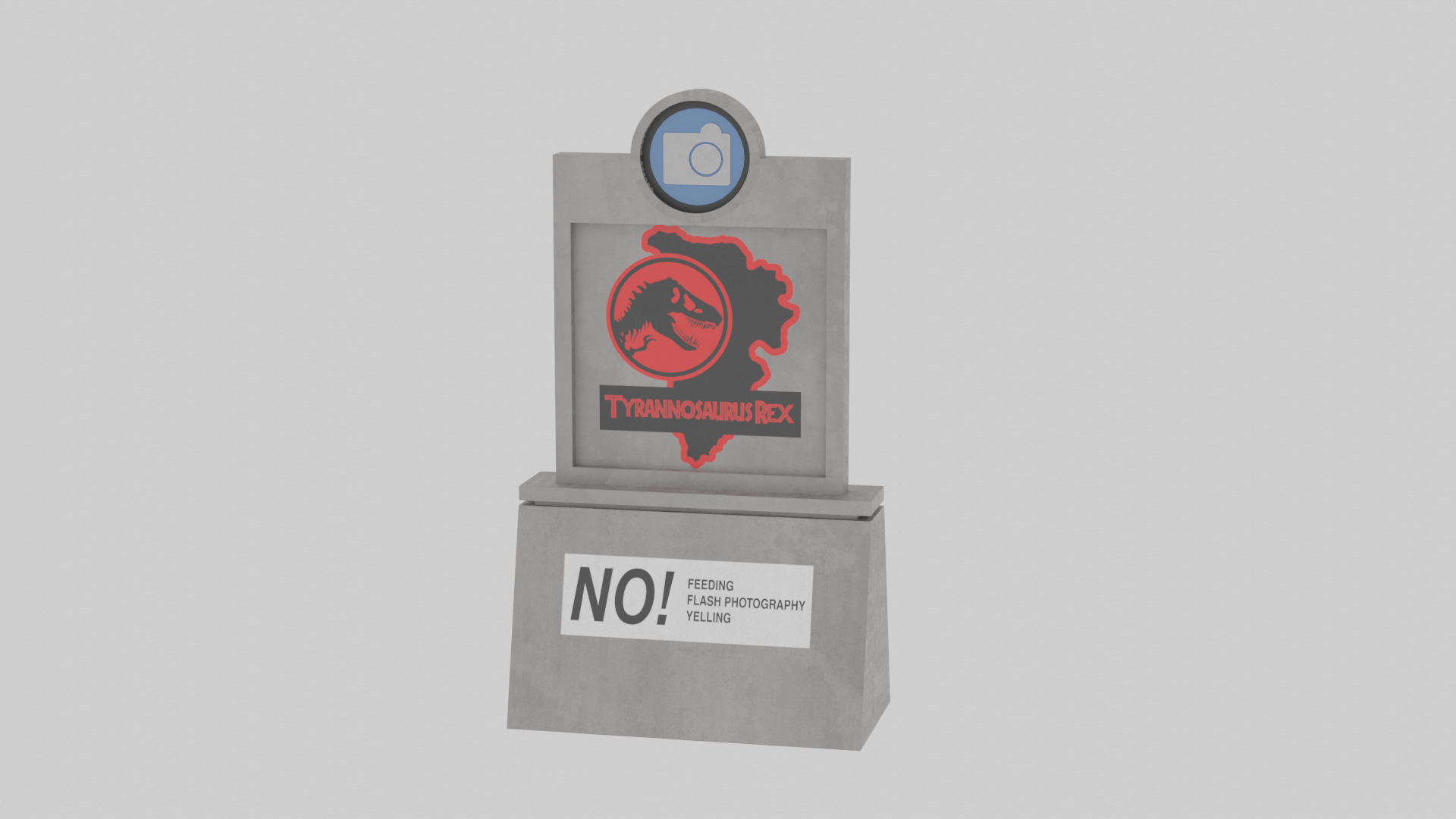 Jurassic Themed - Paddock Signs Pack Low-poly 3D model_2