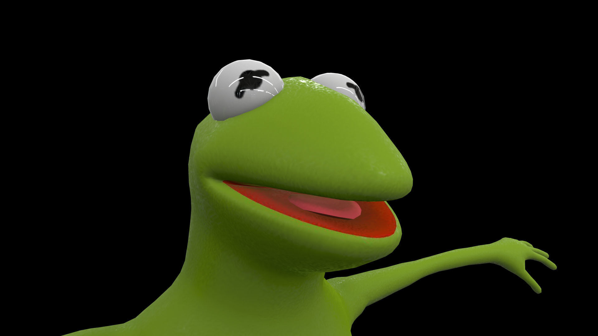 KERM001 Rigged Kermit 3D model_7