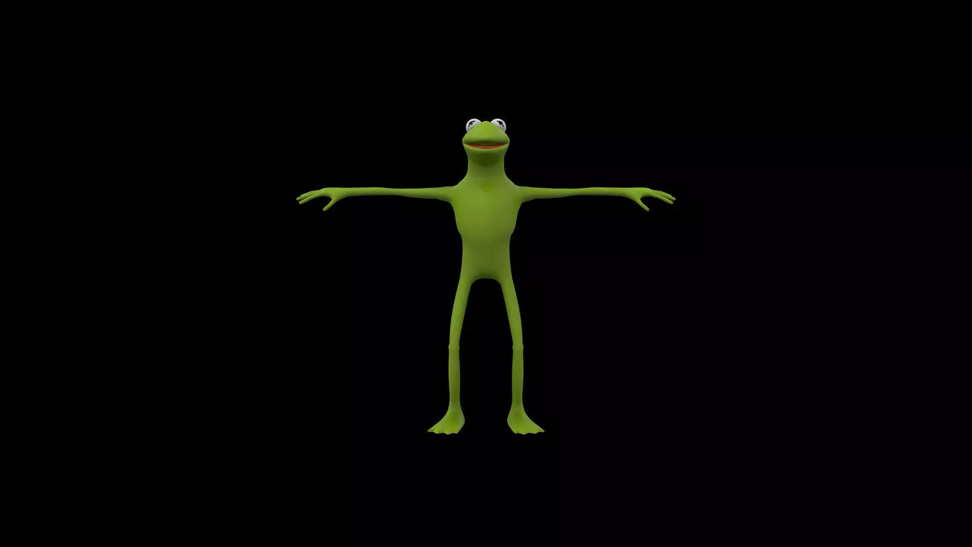KERM001 Rigged Kermit 3D model_0