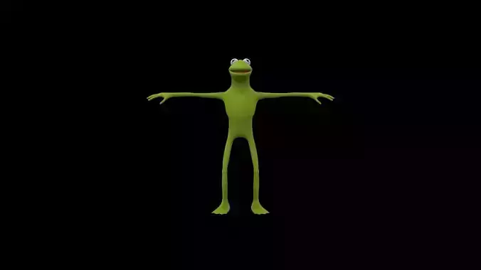 KERM001 Rigged Kermit 3D model