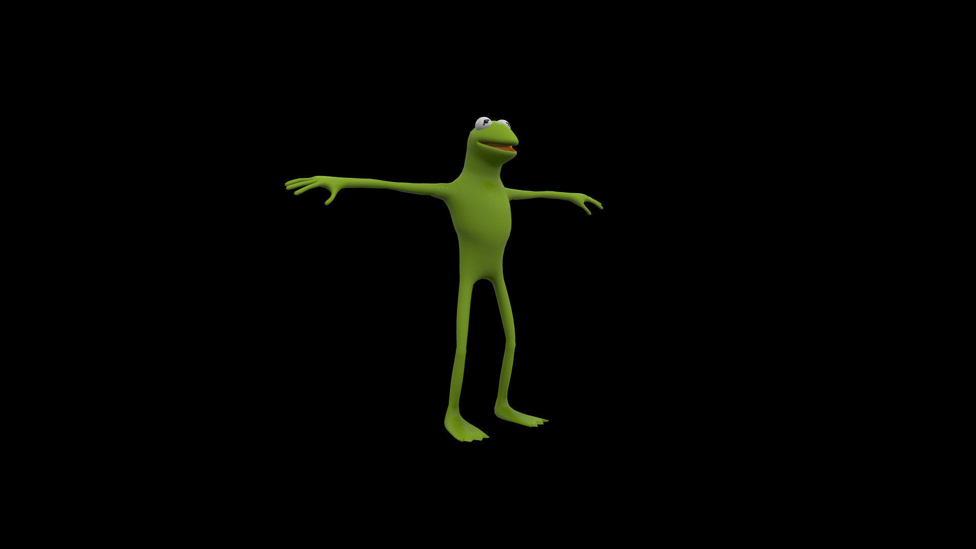 KERM001 Rigged Kermit 3D model_5
