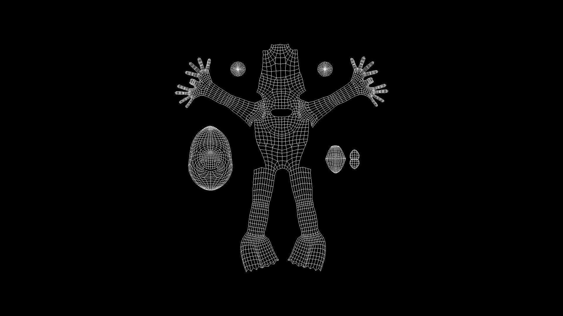 KERM001 Rigged Kermit 3D model_9