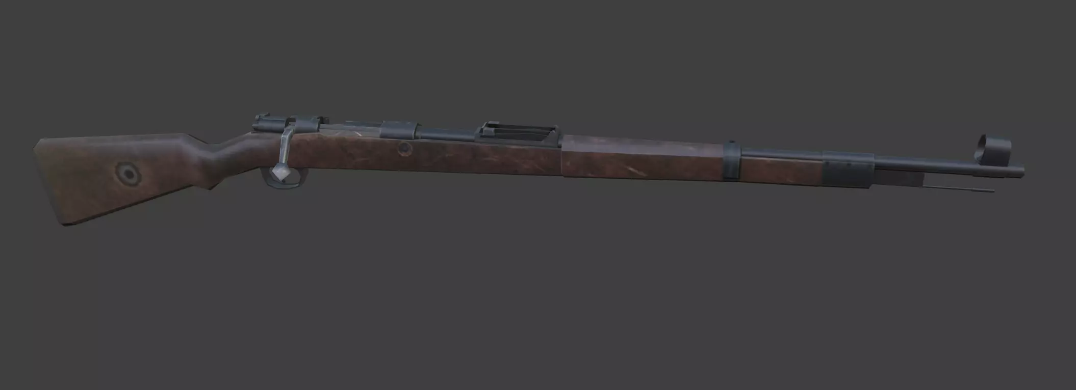kar98 gun Low-poly 3D model_0