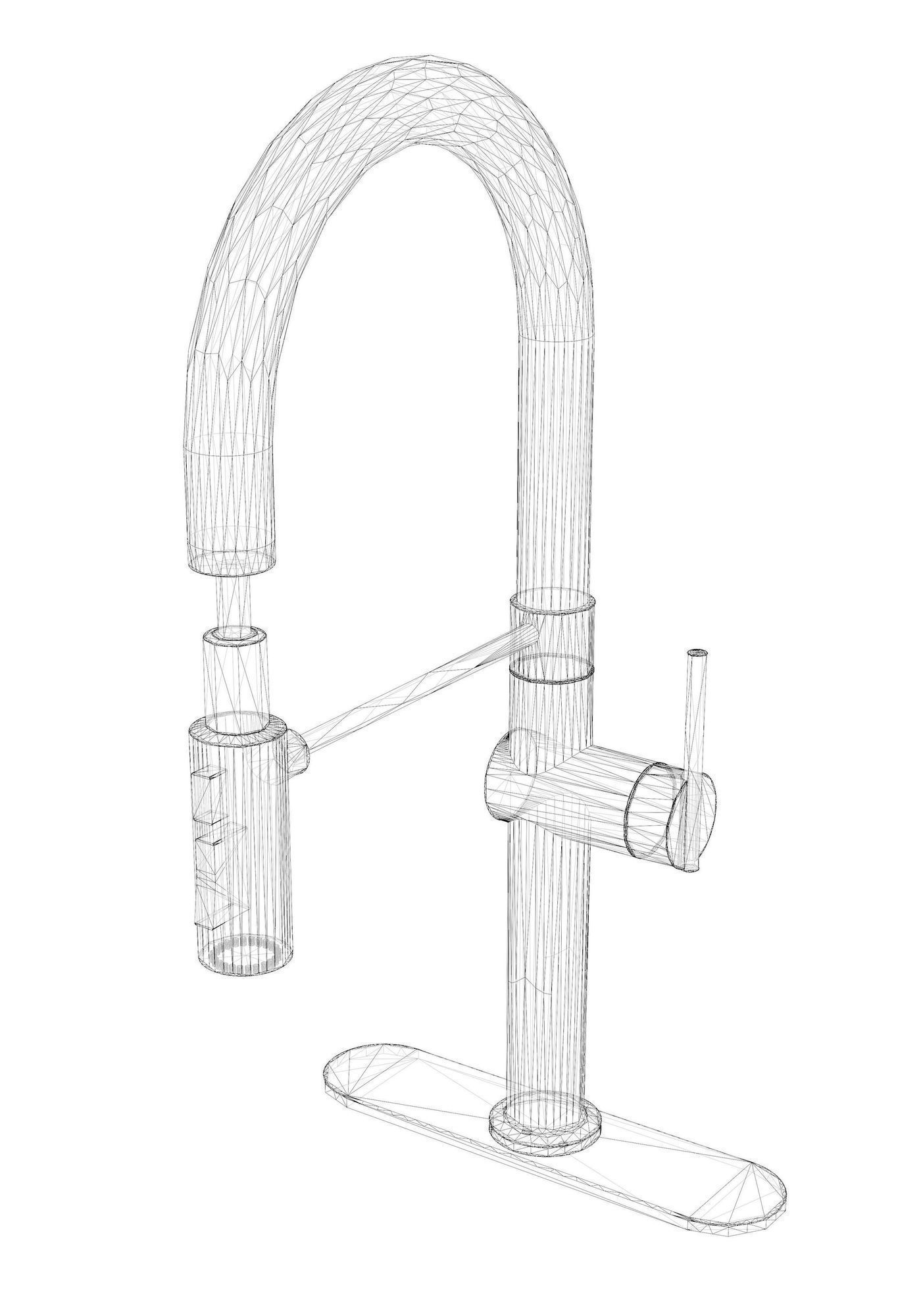 Sink faucet 3D model_5