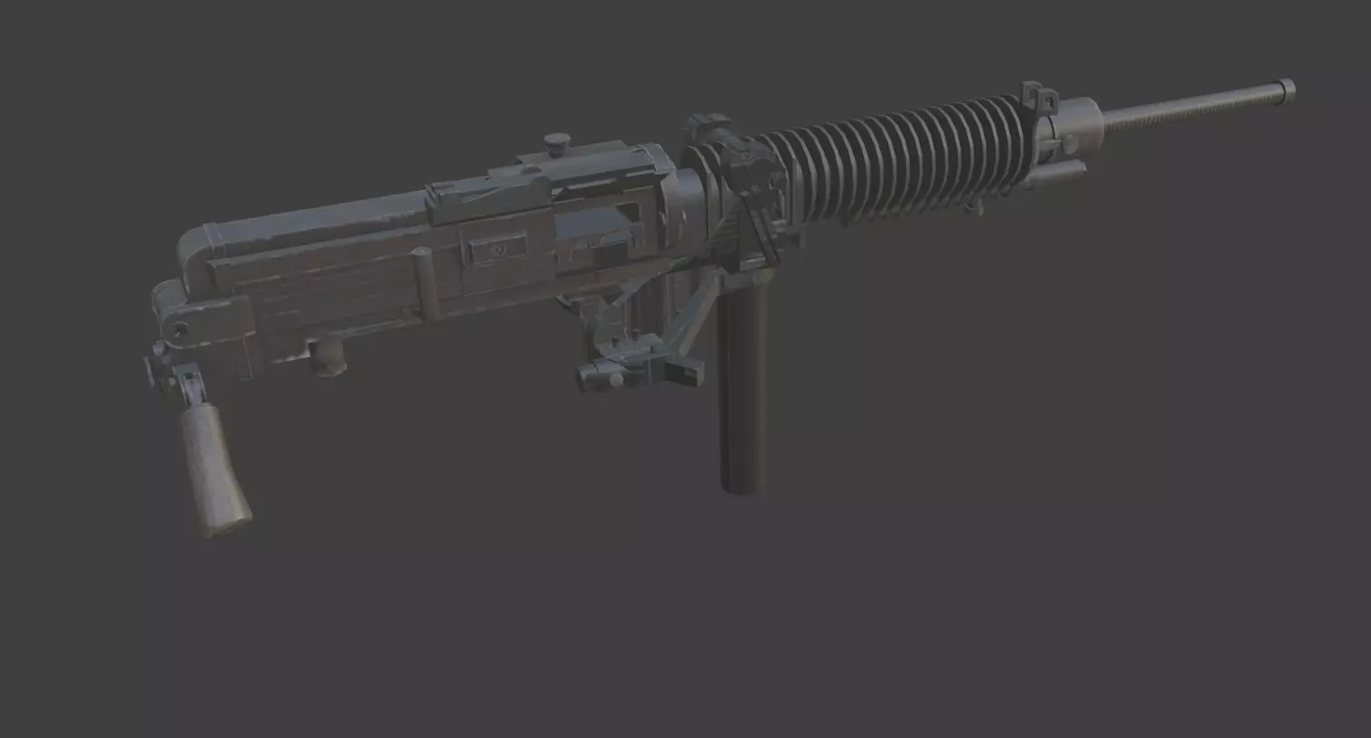 gun type92 Low-poly 3D model_0