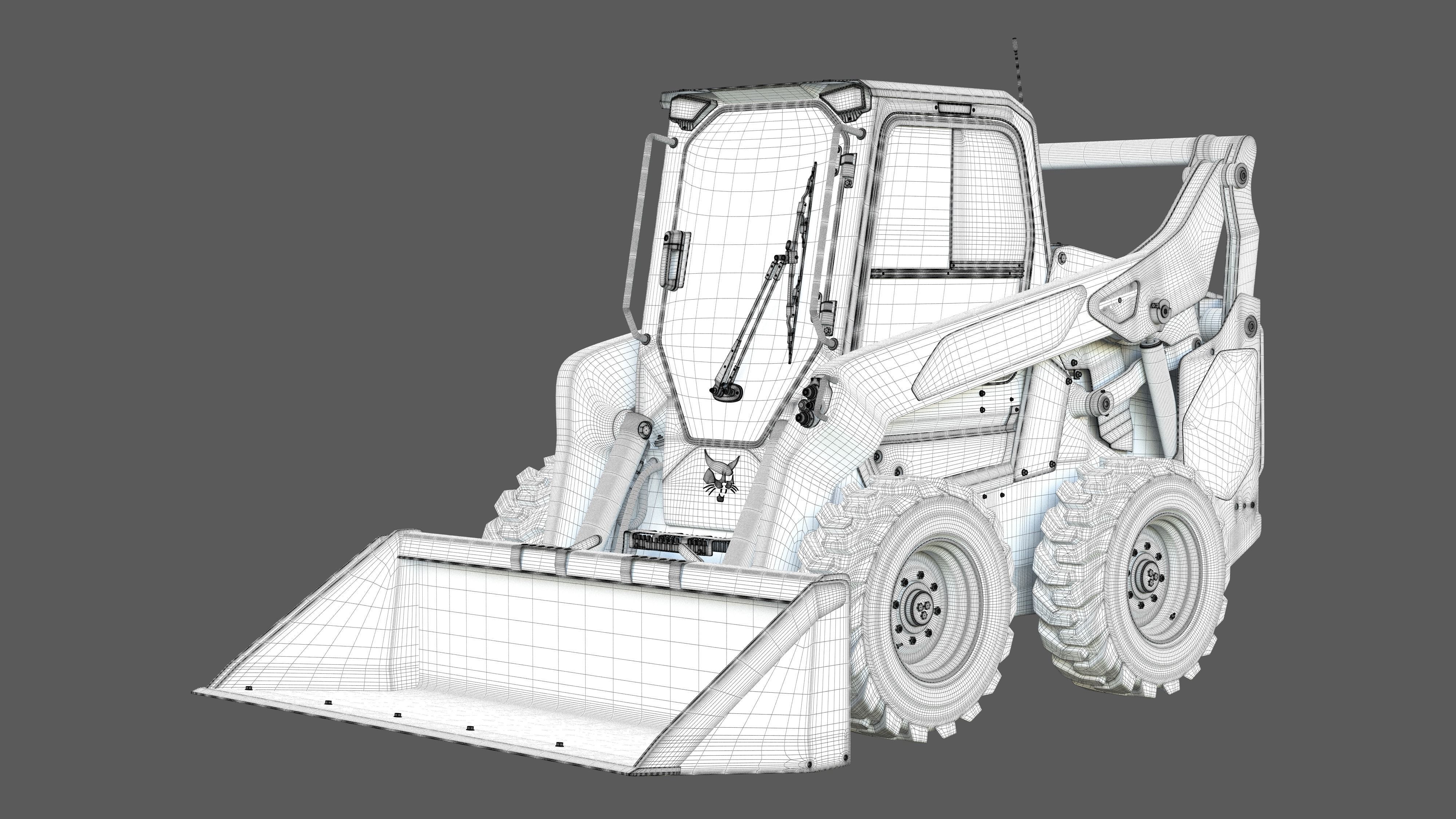 S76 Platinum Skid Steer Loader - Bucket 3D model_3