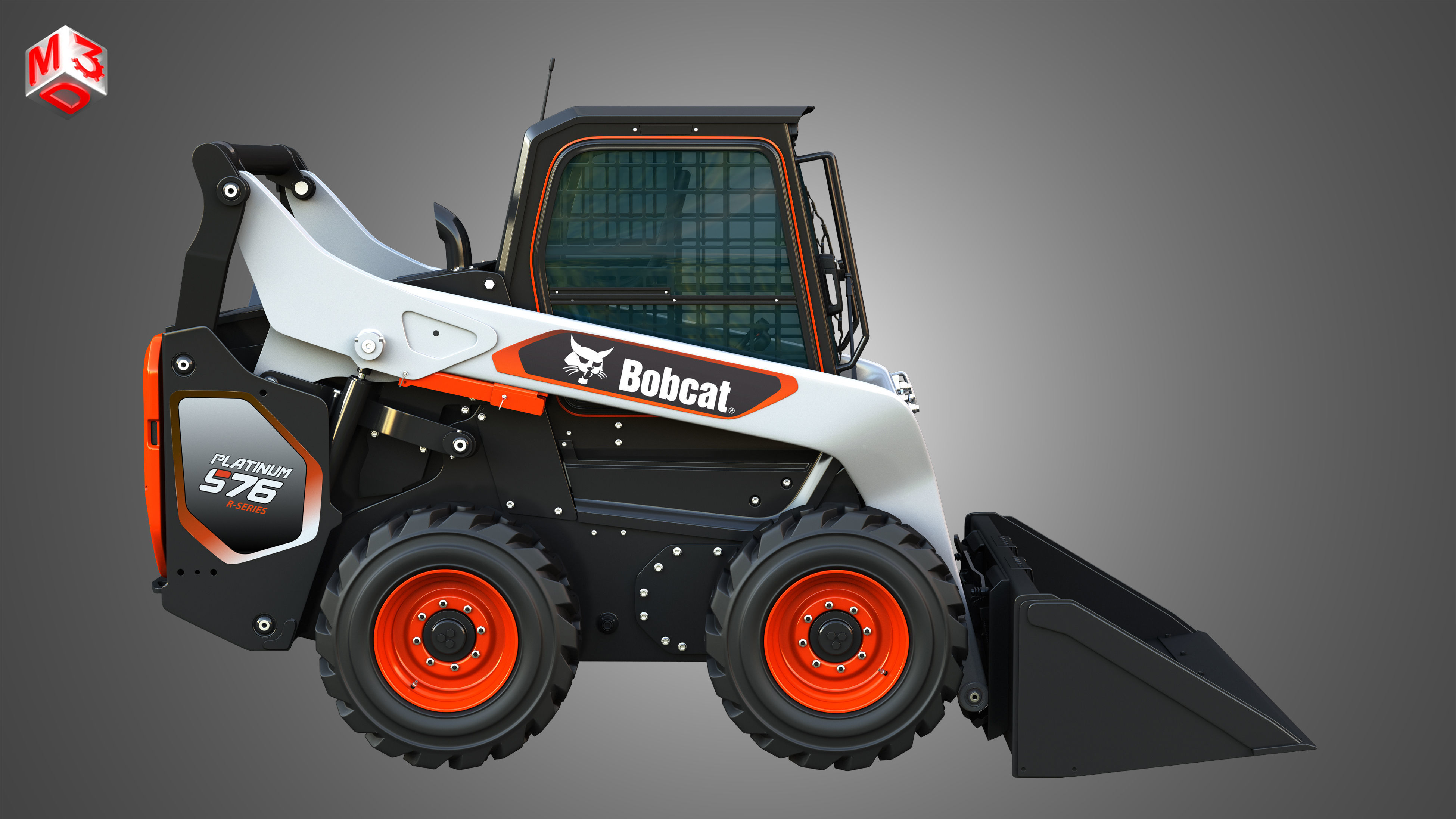 S76 Platinum Skid Steer Loader - Bucket 3D model_8