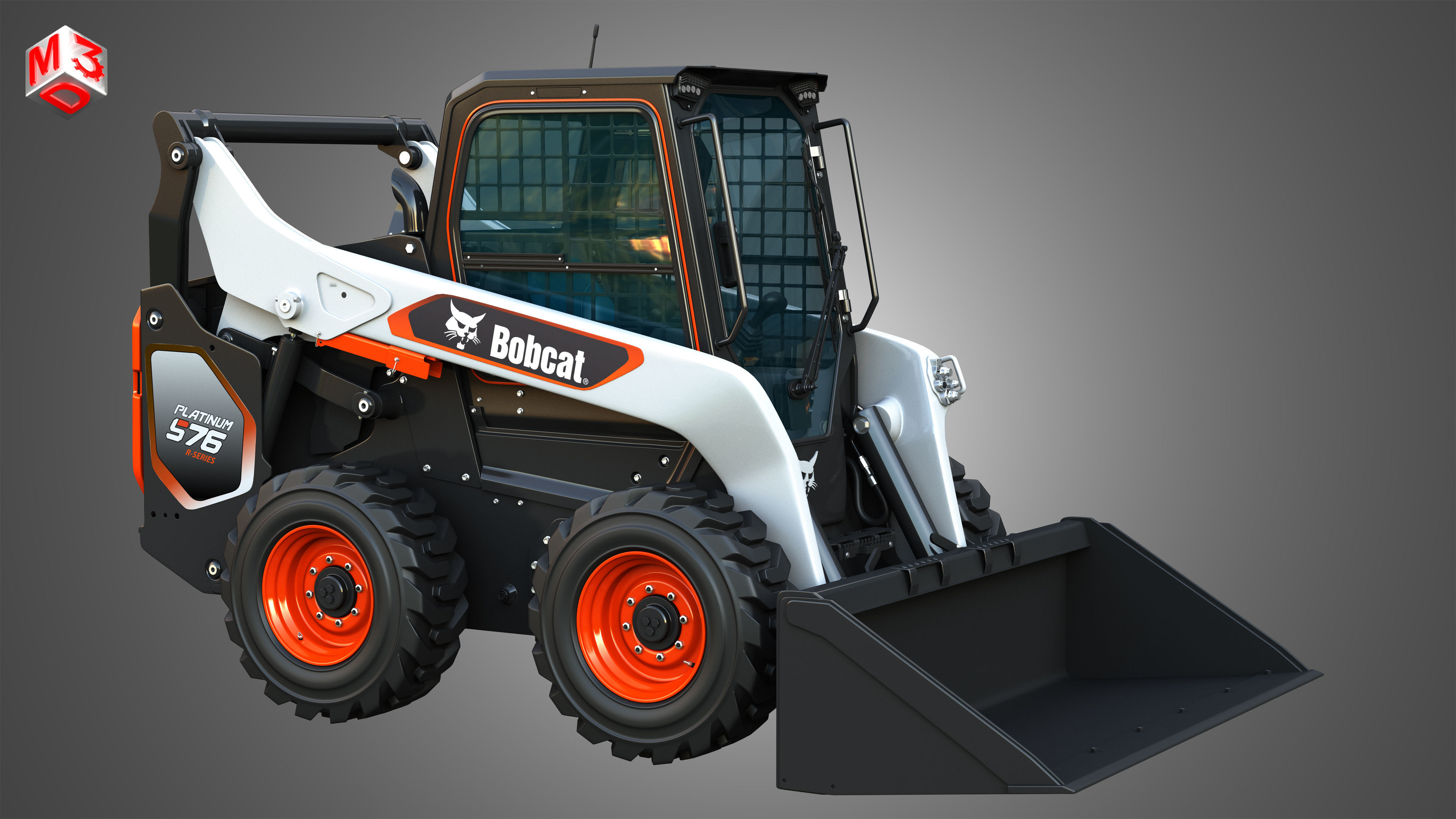 S76 Platinum Skid Steer Loader - Bucket 3D model_19