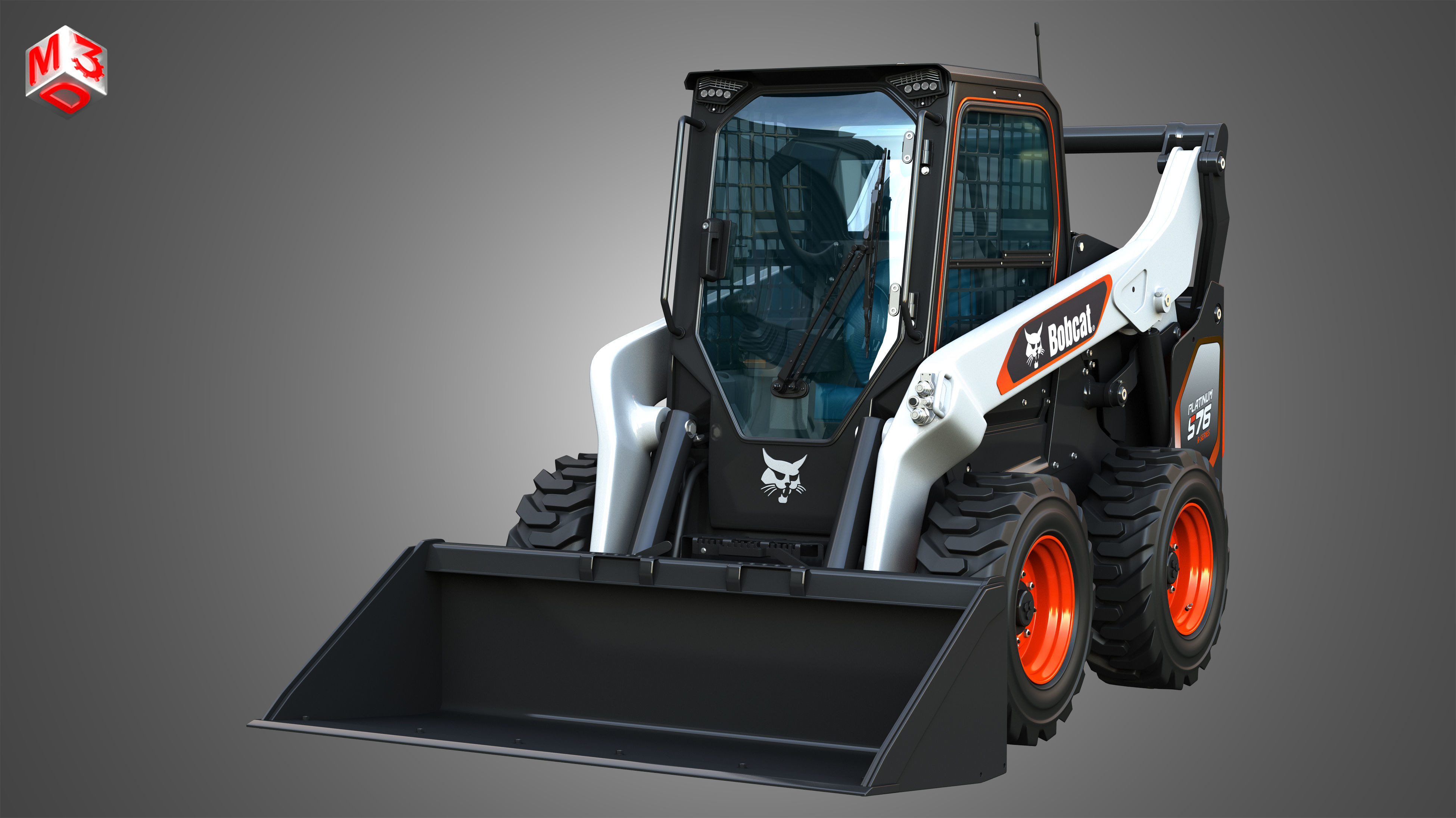 S76 Platinum Skid Steer Loader - Bucket 3D model_13