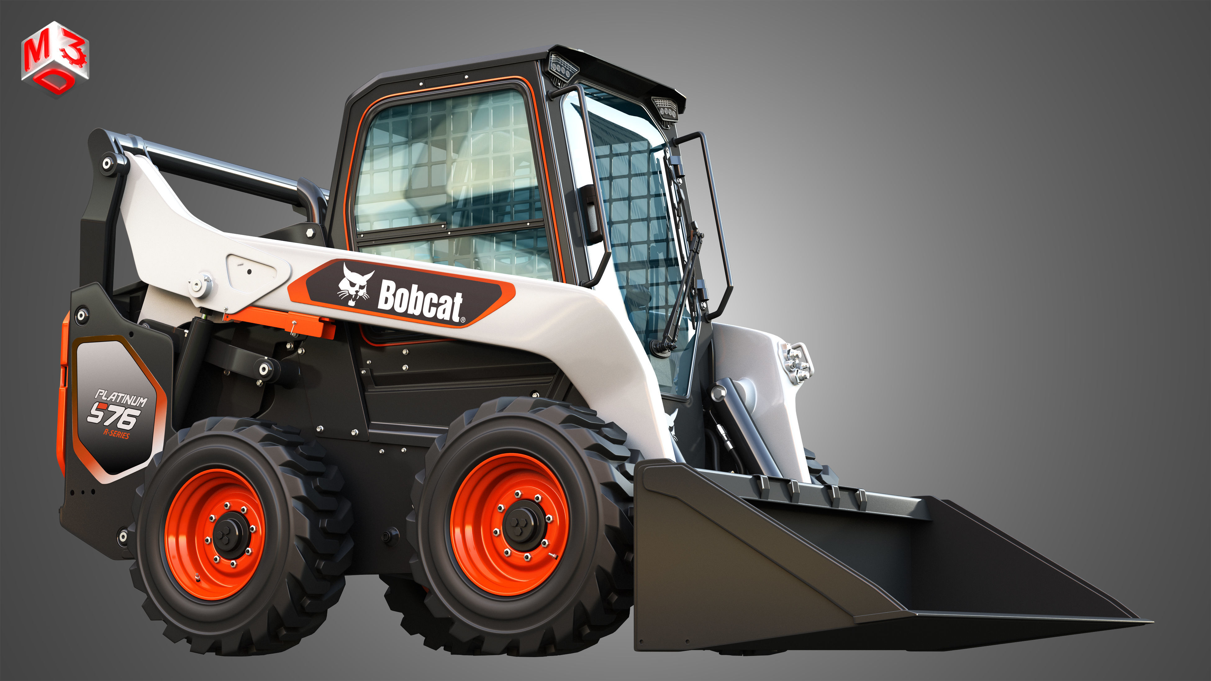 S76 Platinum Skid Steer Loader - Bucket 3D model_11